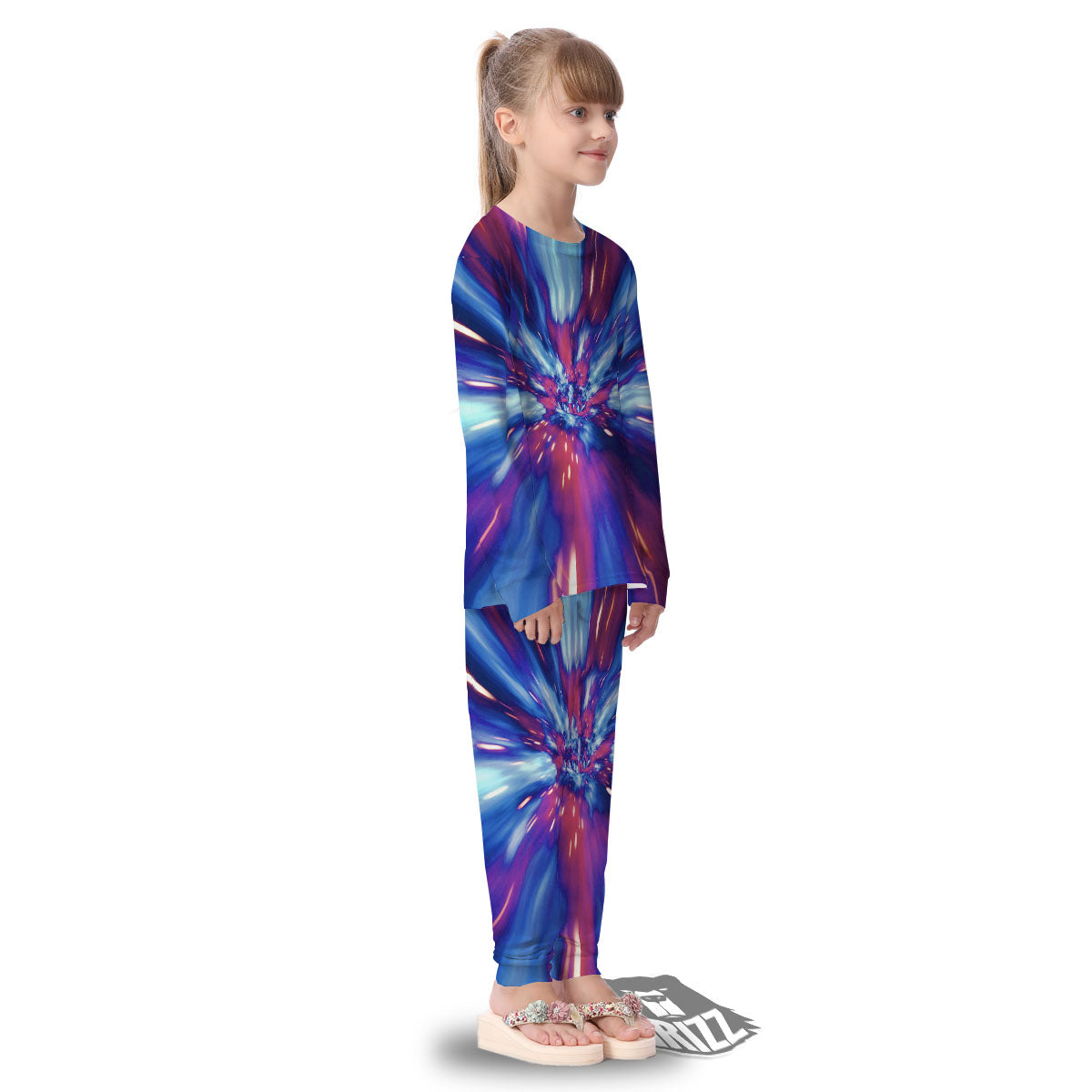 Lightspeed Galaxy Print Kid's Pajamas-grizzshop