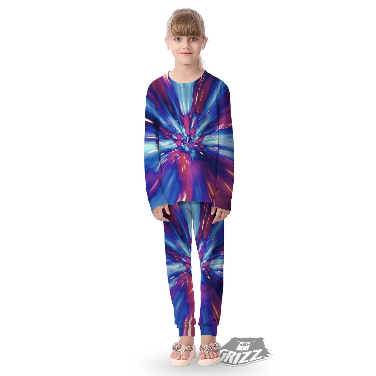 Lightspeed Galaxy Print Kid's Pajamas-grizzshop