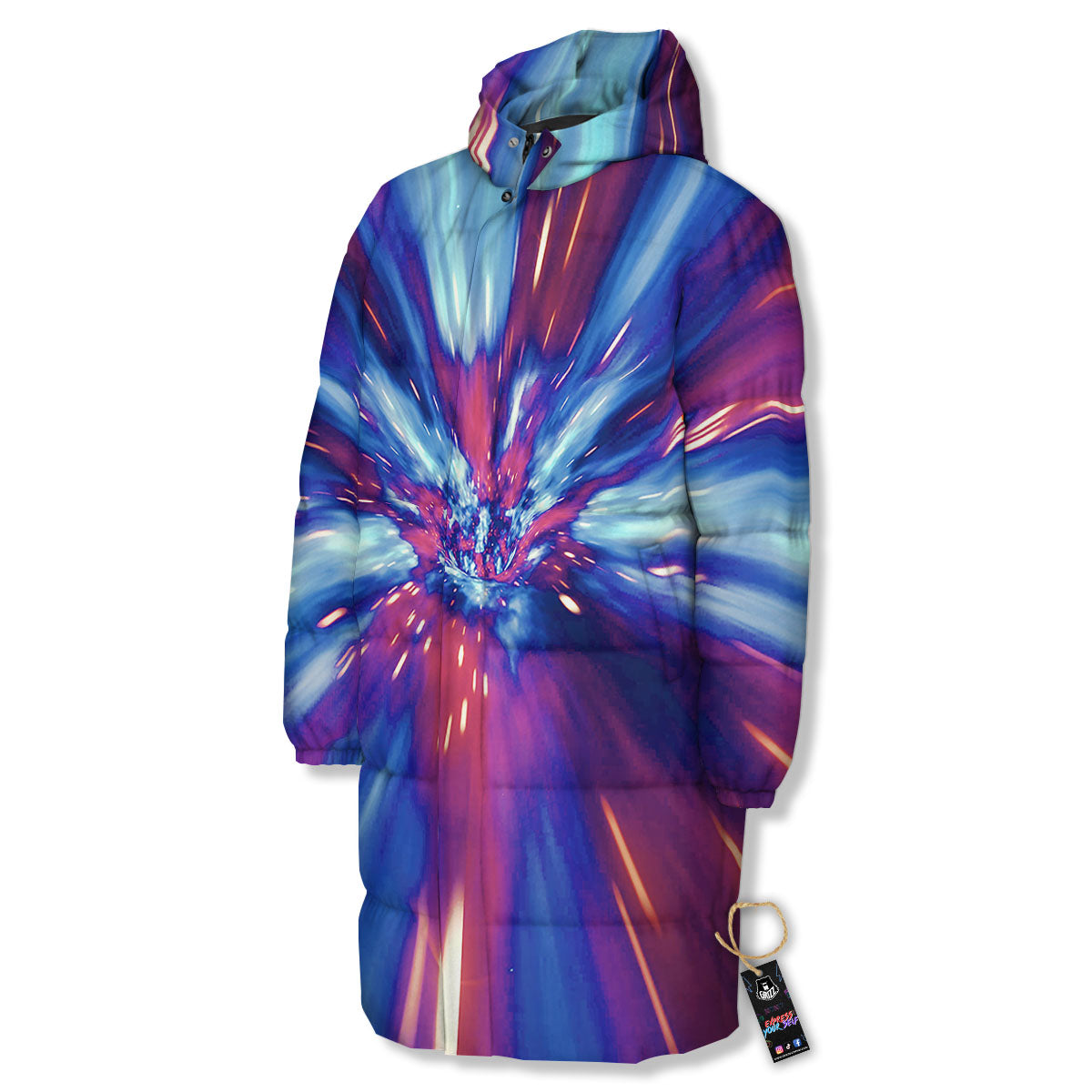 Lightspeed Galaxy Print Long Down Jacket-grizzshop