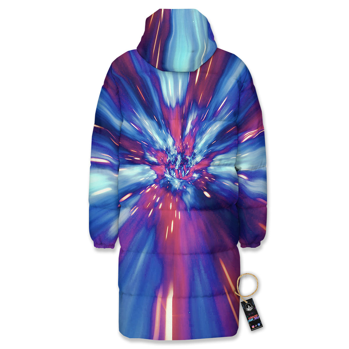 Lightspeed Galaxy Print Long Down Jacket-grizzshop