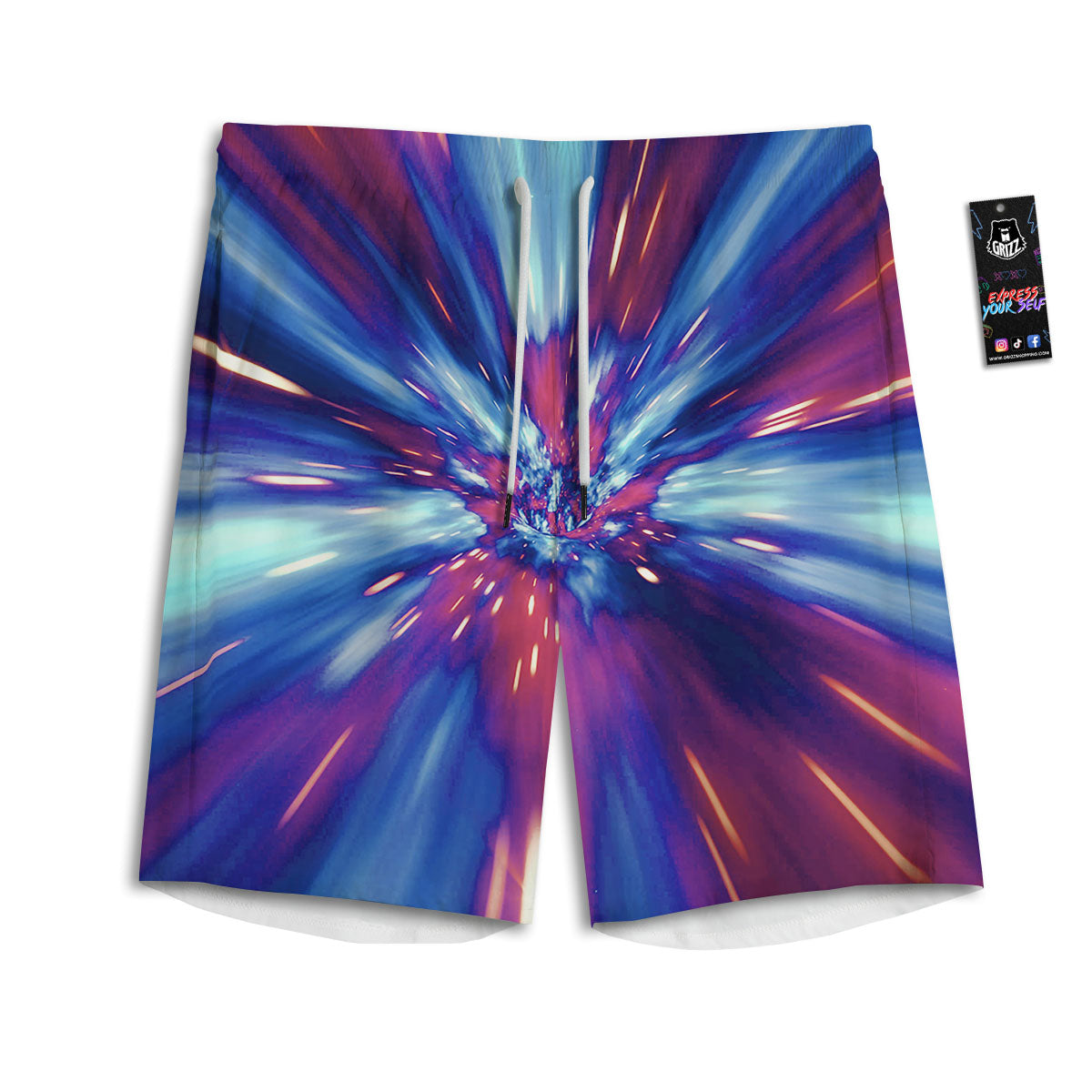Mythology Mjolnir Norse Print Men's Athletic Shorts