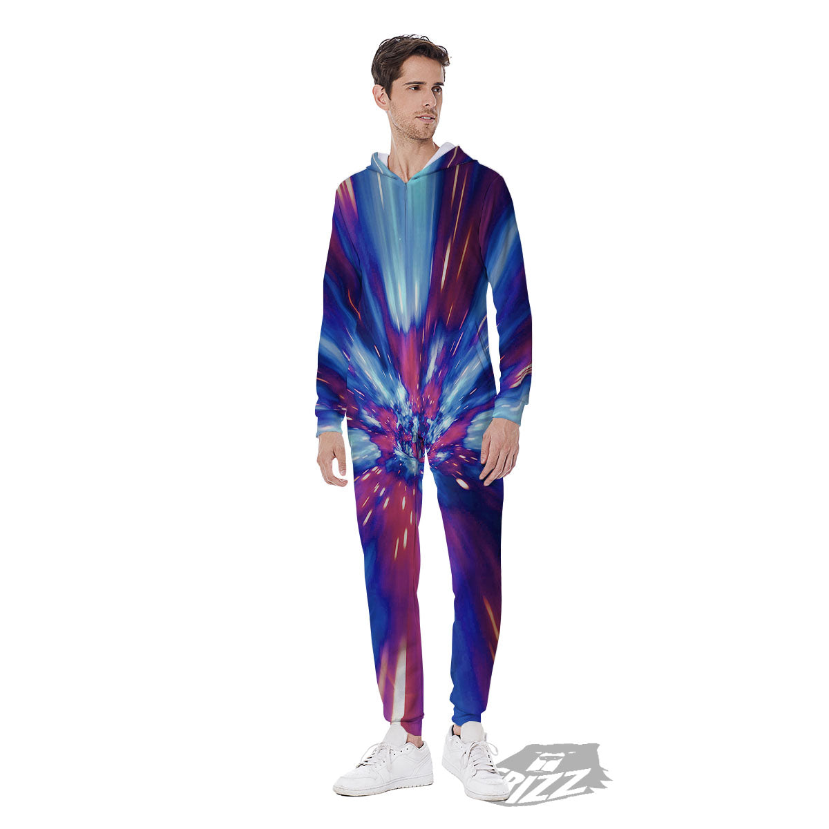 Lightspeed Galaxy Print Men's Jumpsuit-grizzshop