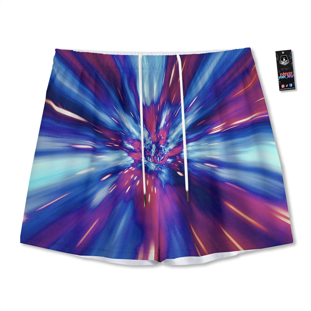 Lightspeed Galaxy Print Mesh Shorts
