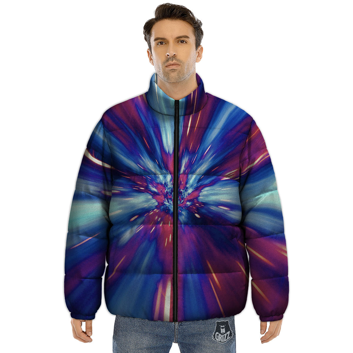 Lightspeed Galaxy Print Puffer Jacket-grizzshop