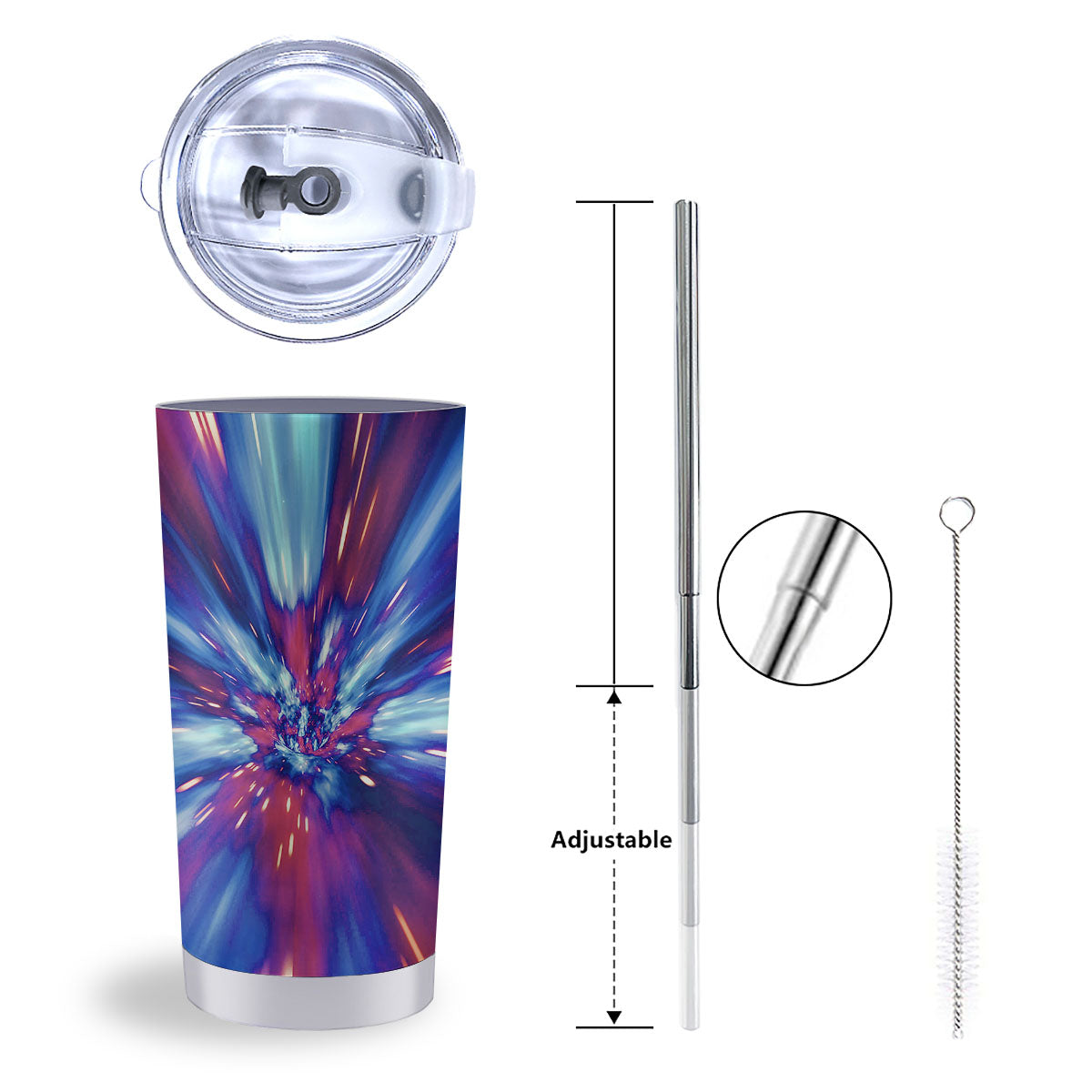 Lightspeed Galaxy Print Tumbler-grizzshop