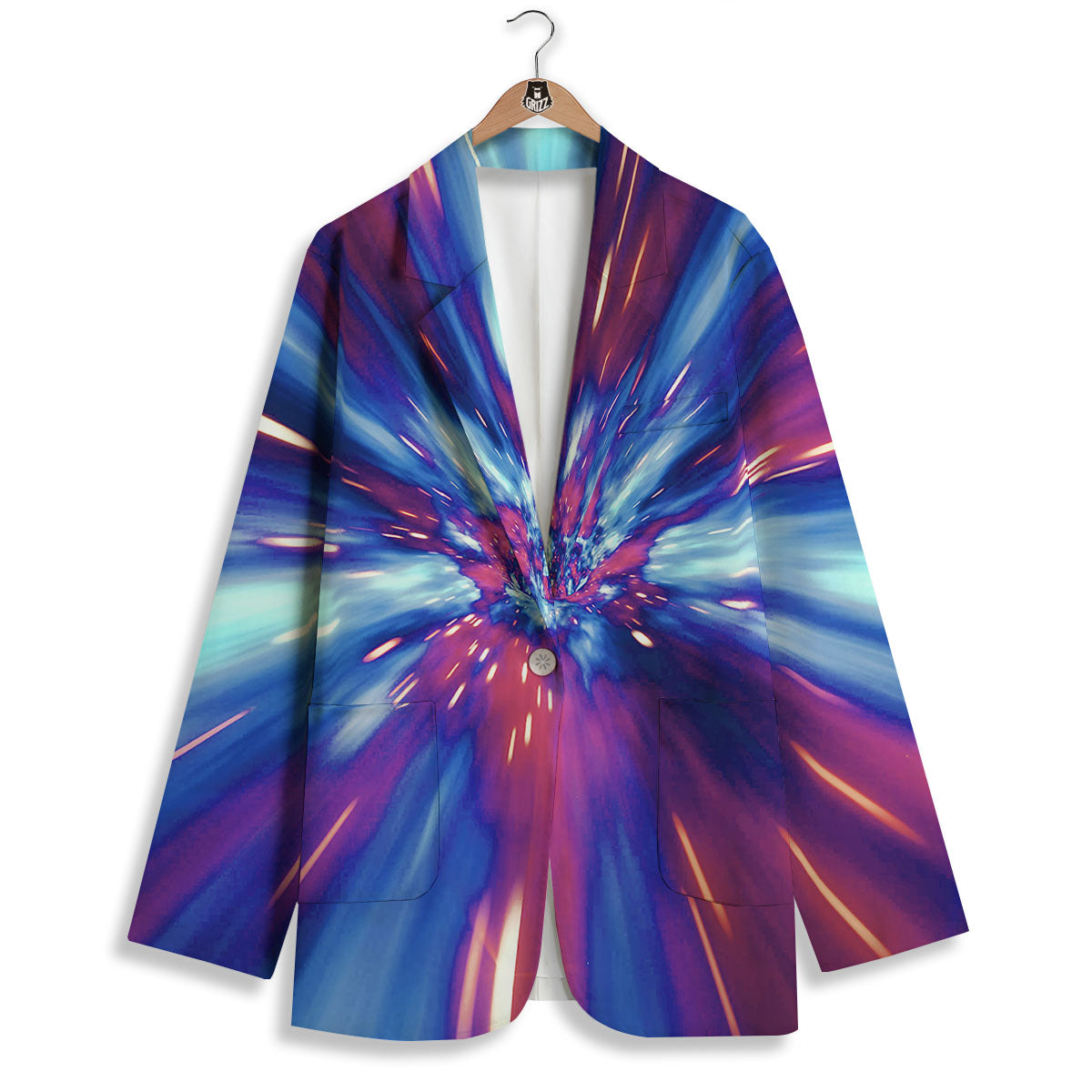 Lightspeed Galaxy Print Women's Blazer-grizzshop