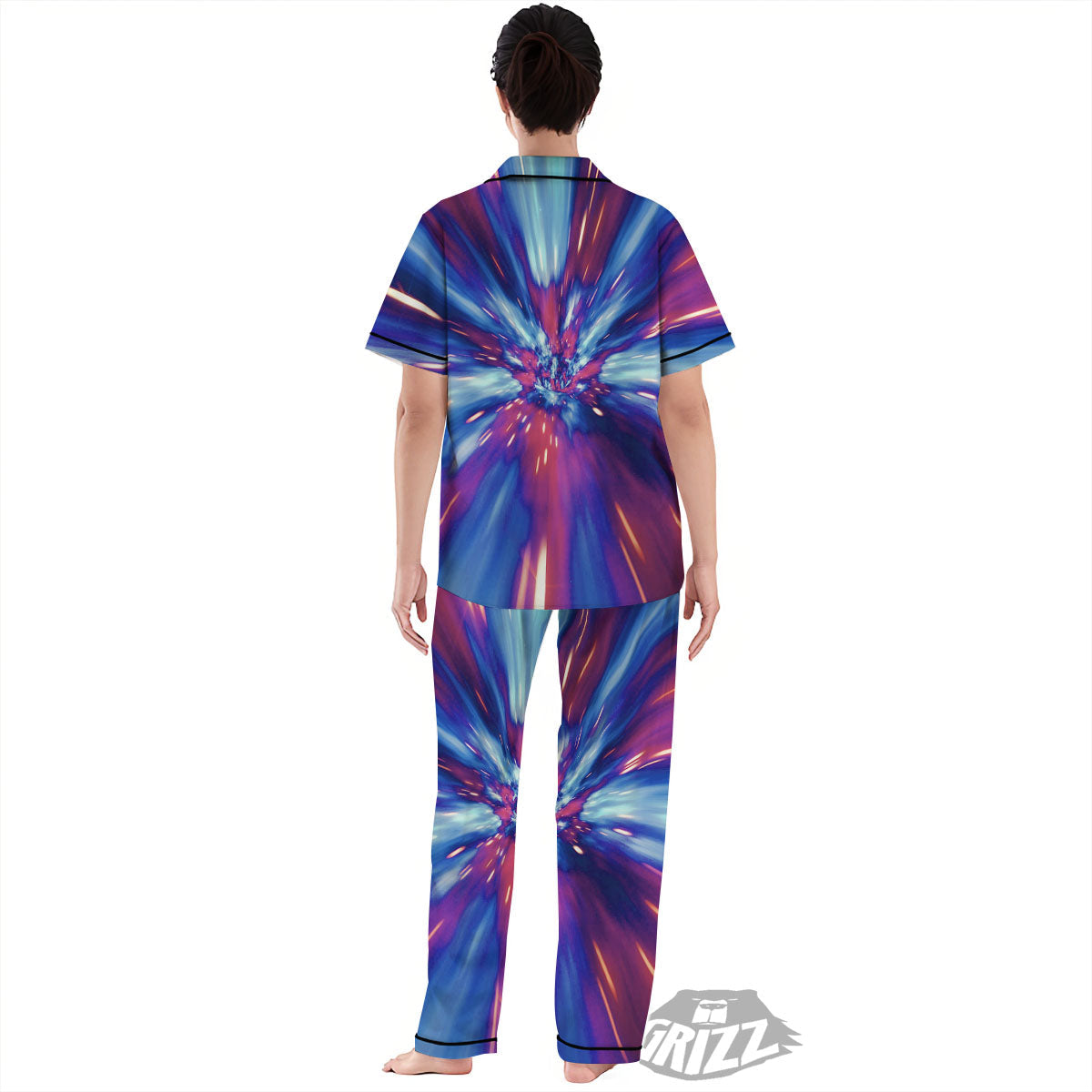 Lightspeed Galaxy Print Women's Pajamas Set-grizzshop