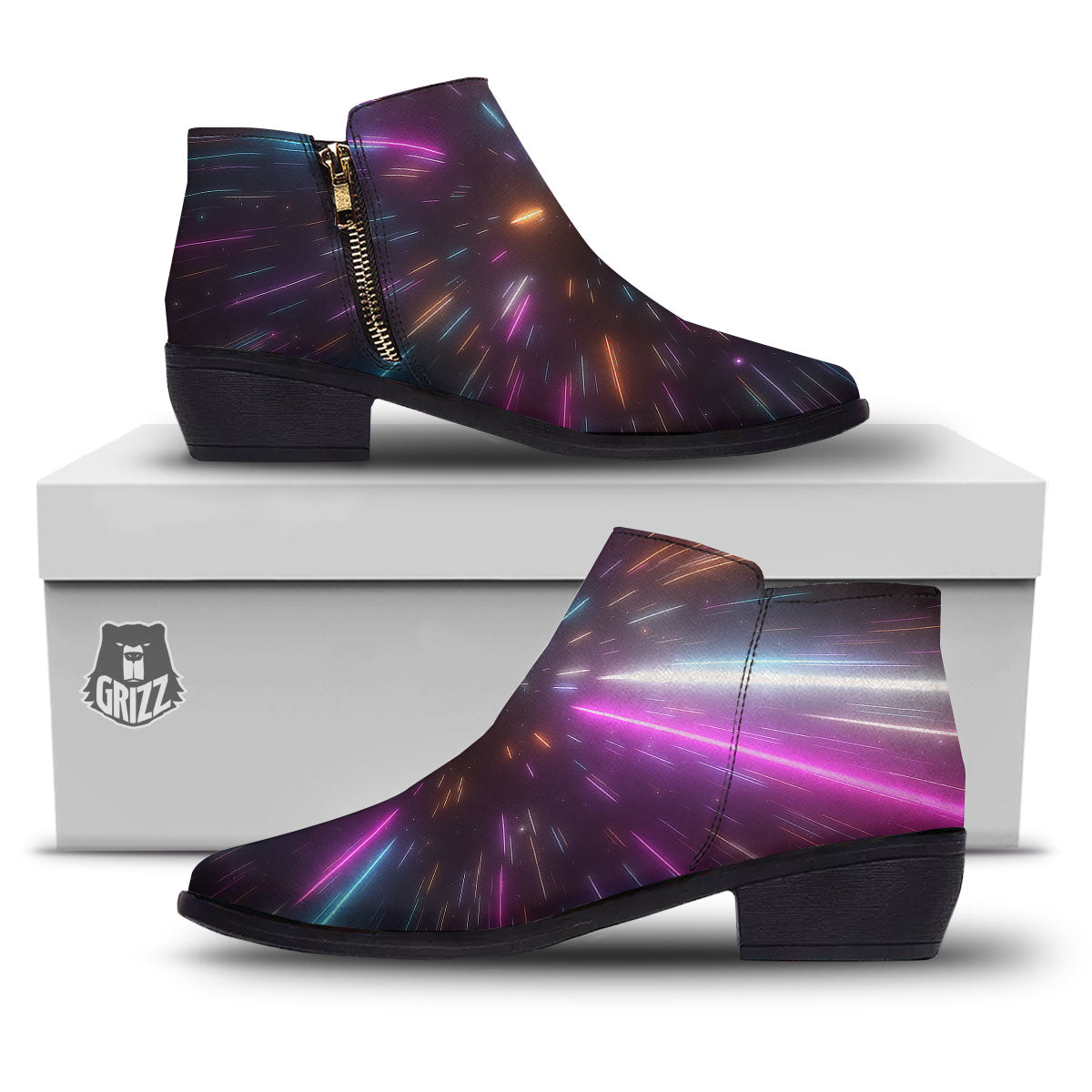 Lightspeed Hyperspace Print Ankle Boots-grizzshop
