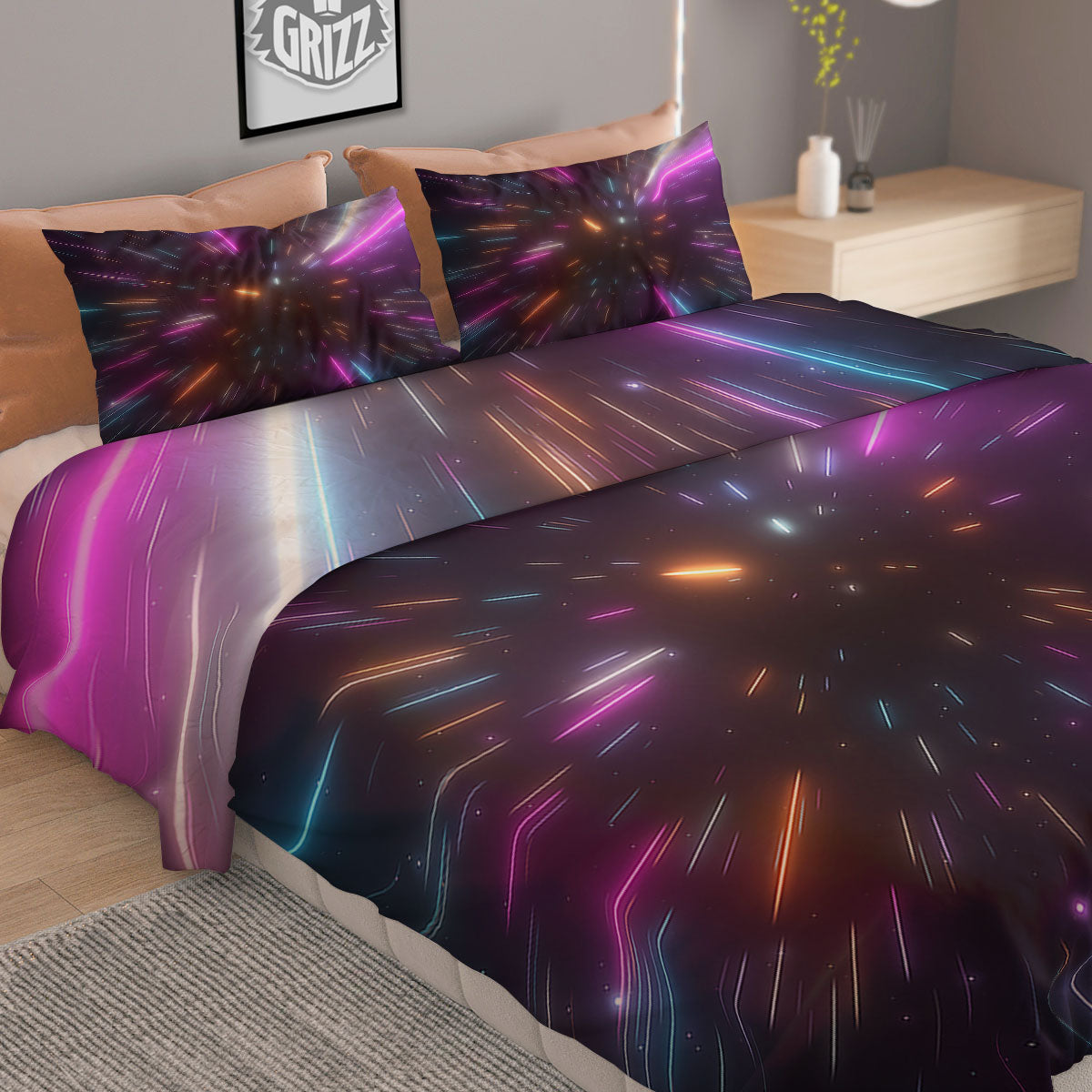 Lightspeed Hyperspace Print Duvet Cover Bedding Set