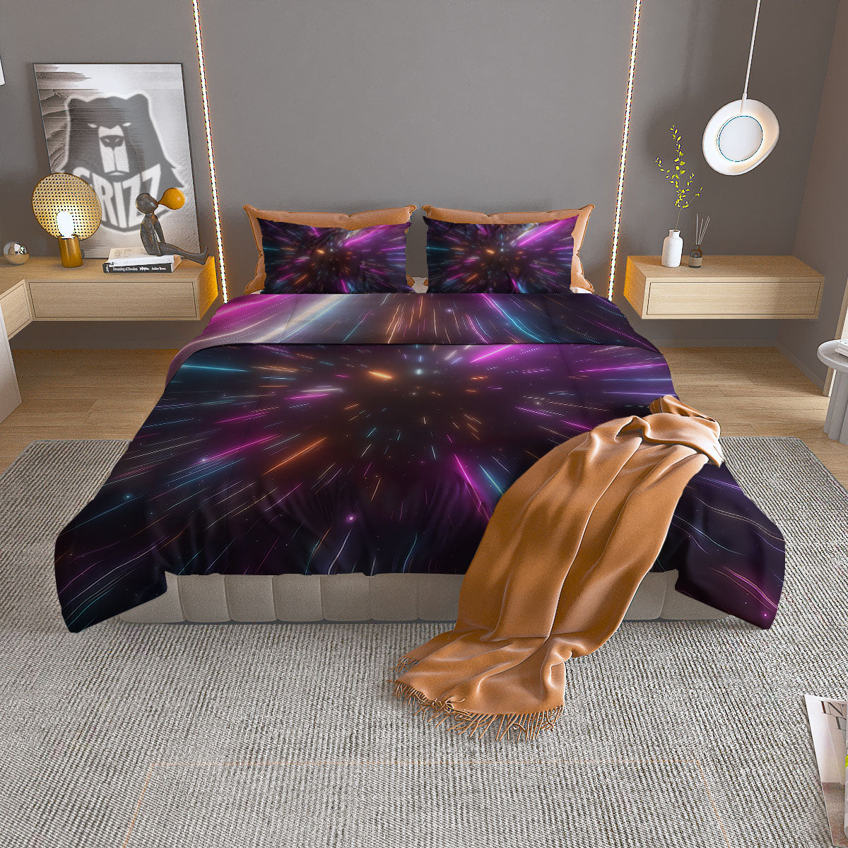 Lightspeed Hyperspace Print Duvet Cover Bedding Set