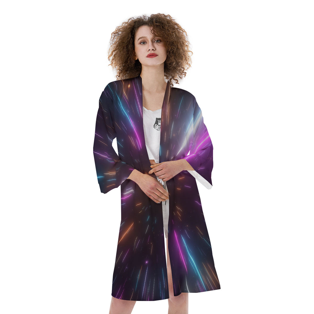 Lightspeed Hyperspace Print Kimono-grizzshop