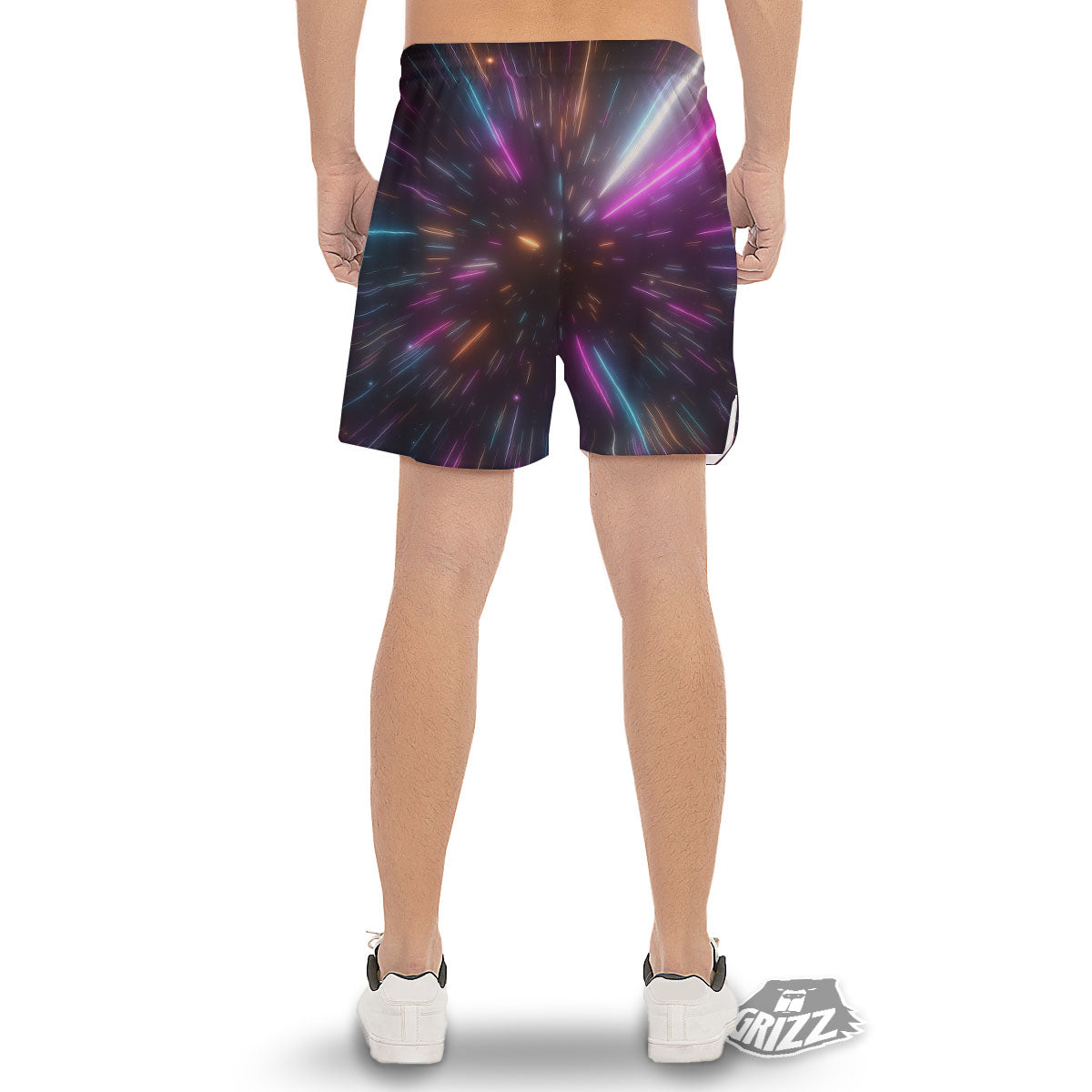 Lightspeed Hyperspace Print Men's Gym Shorts-grizzshop