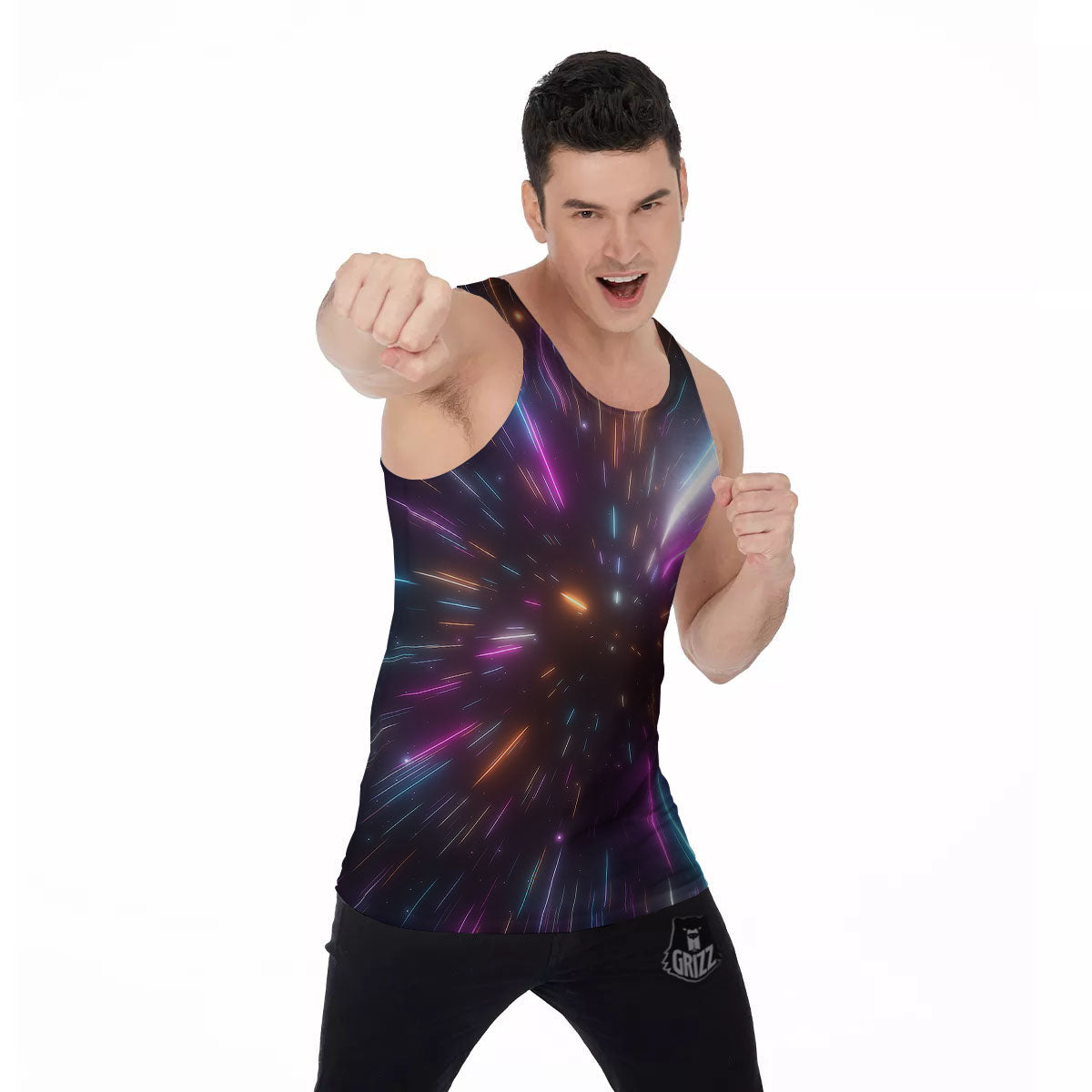 Lightspeed Hyperspace Print Men's Tank Top-grizzshop