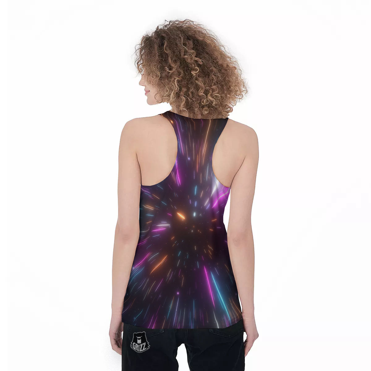 Lightspeed Hyperspace Print Women's Racerback Tank Top-grizzshop