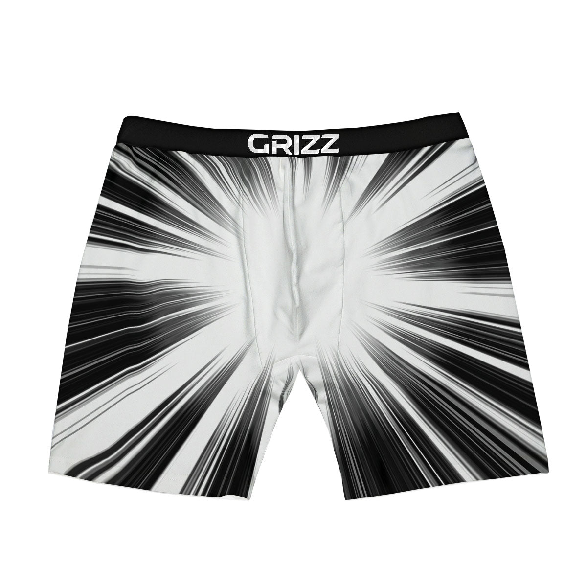 Lightspeed White And Black Print Boxer Briefs-grizzshop