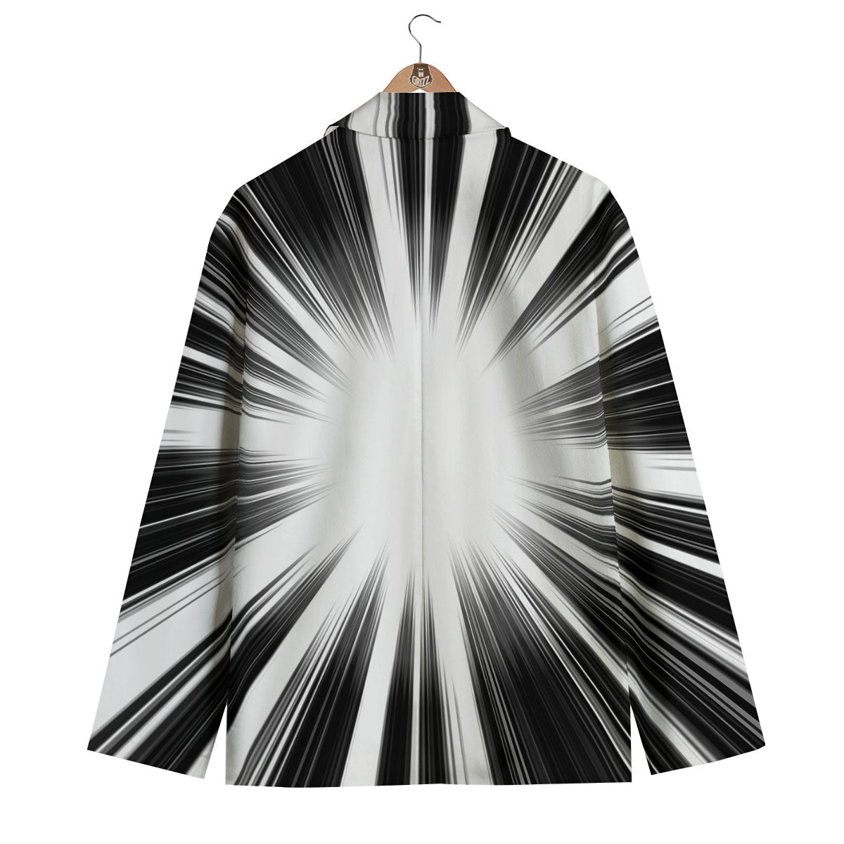 Lightspeed White And Black Print Men's Blazer-grizzshop