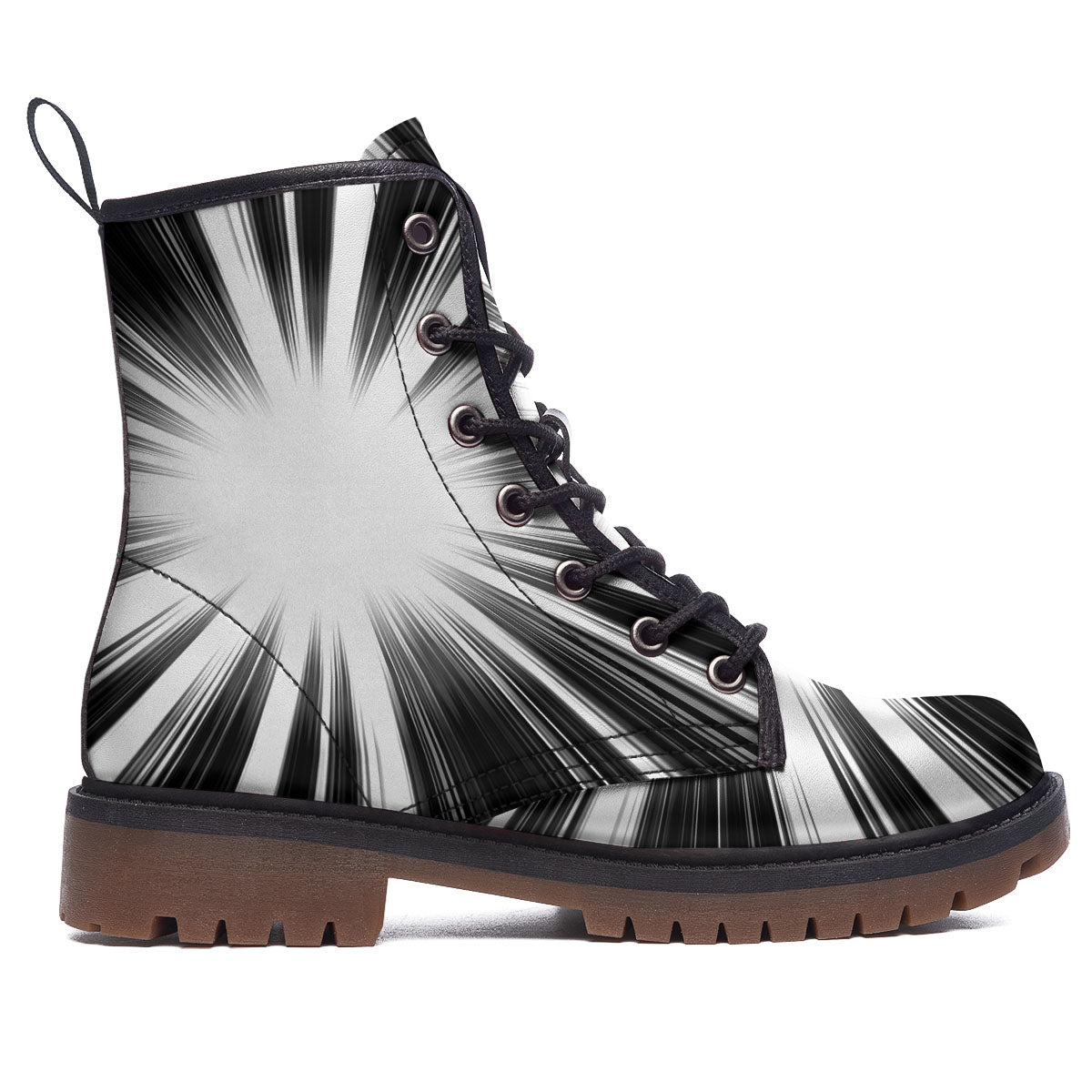 Lightspeed White And Black Print Work Boots-grizzshop