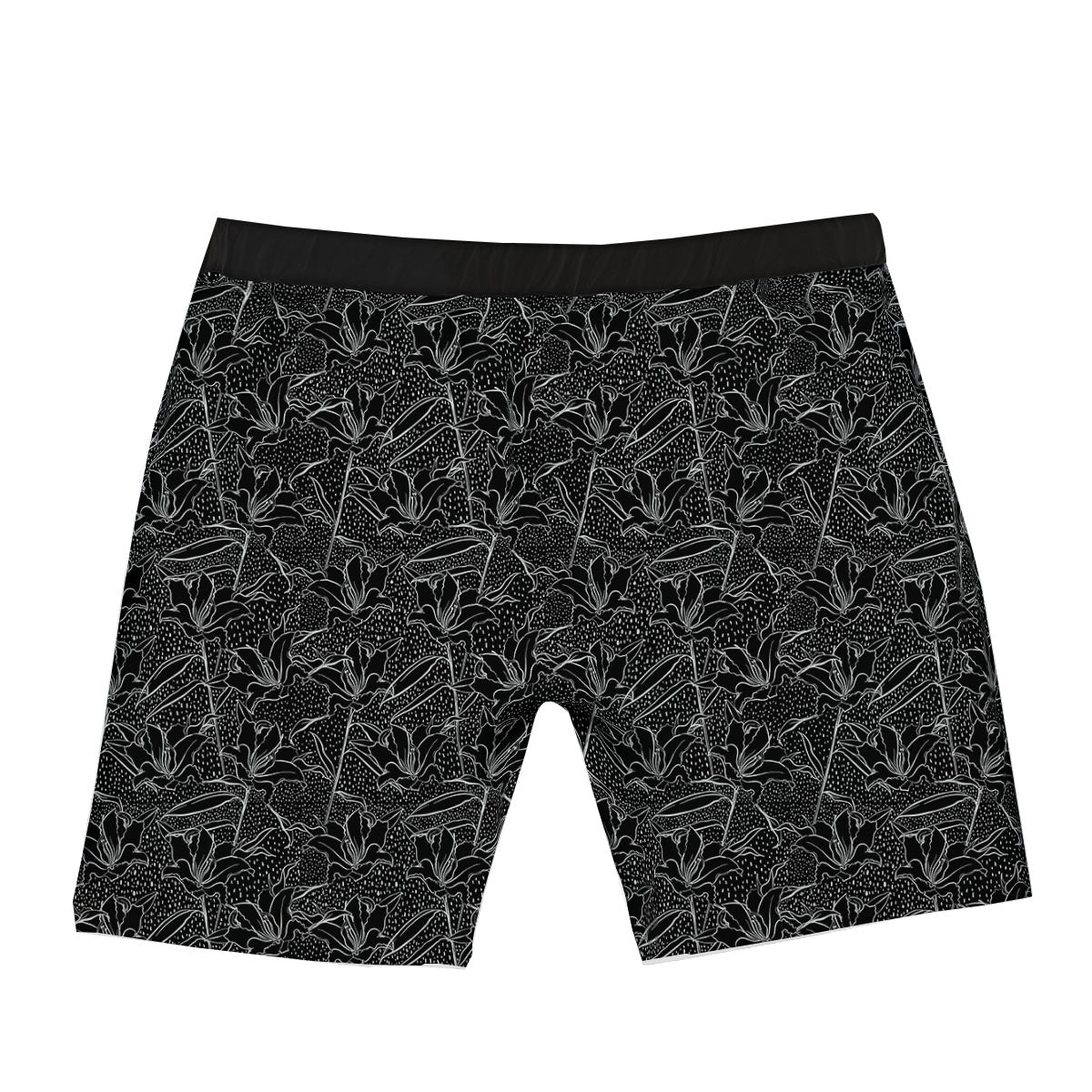 Lily Black And White Print Pattern Boxer Briefs-grizzshop