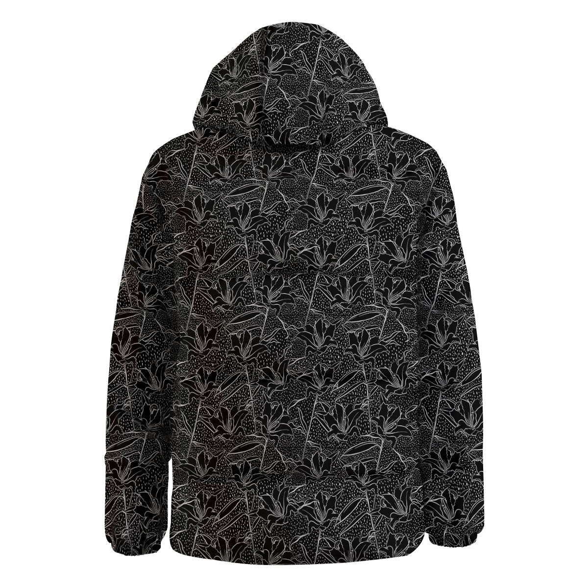 Lily Black And White Print Pattern Down Jacket-grizzshop