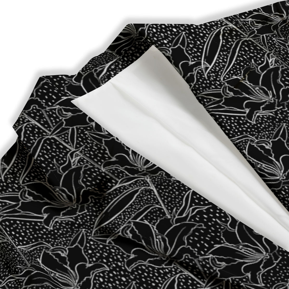 Lily Black And White Print Pattern Women's Blazer-grizzshop