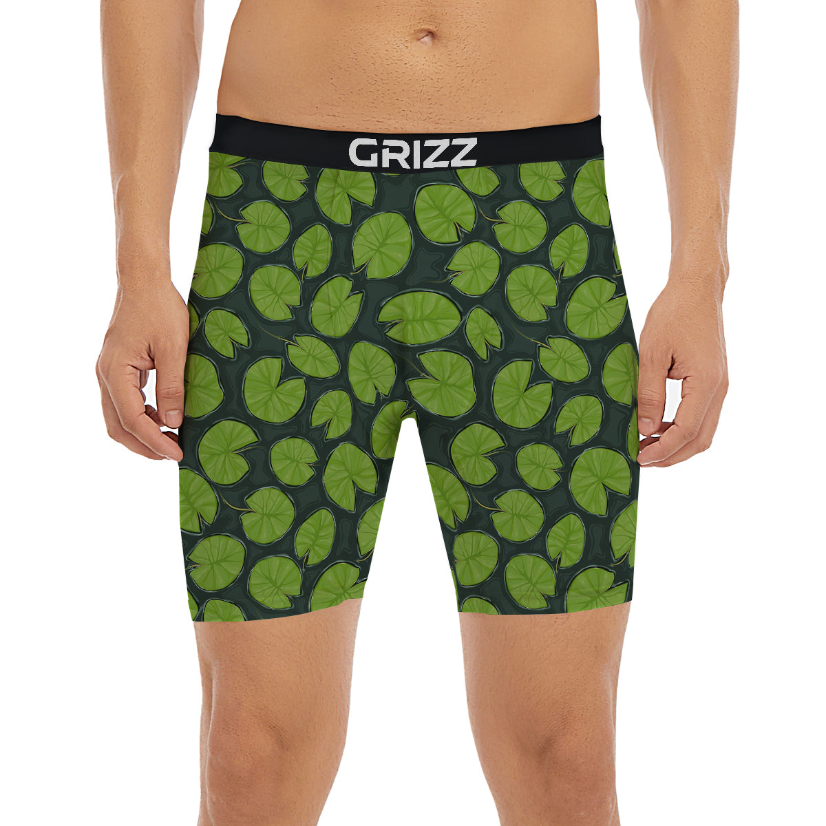 Lily Pads Water Print Pattern Boxer Briefs-grizzshop