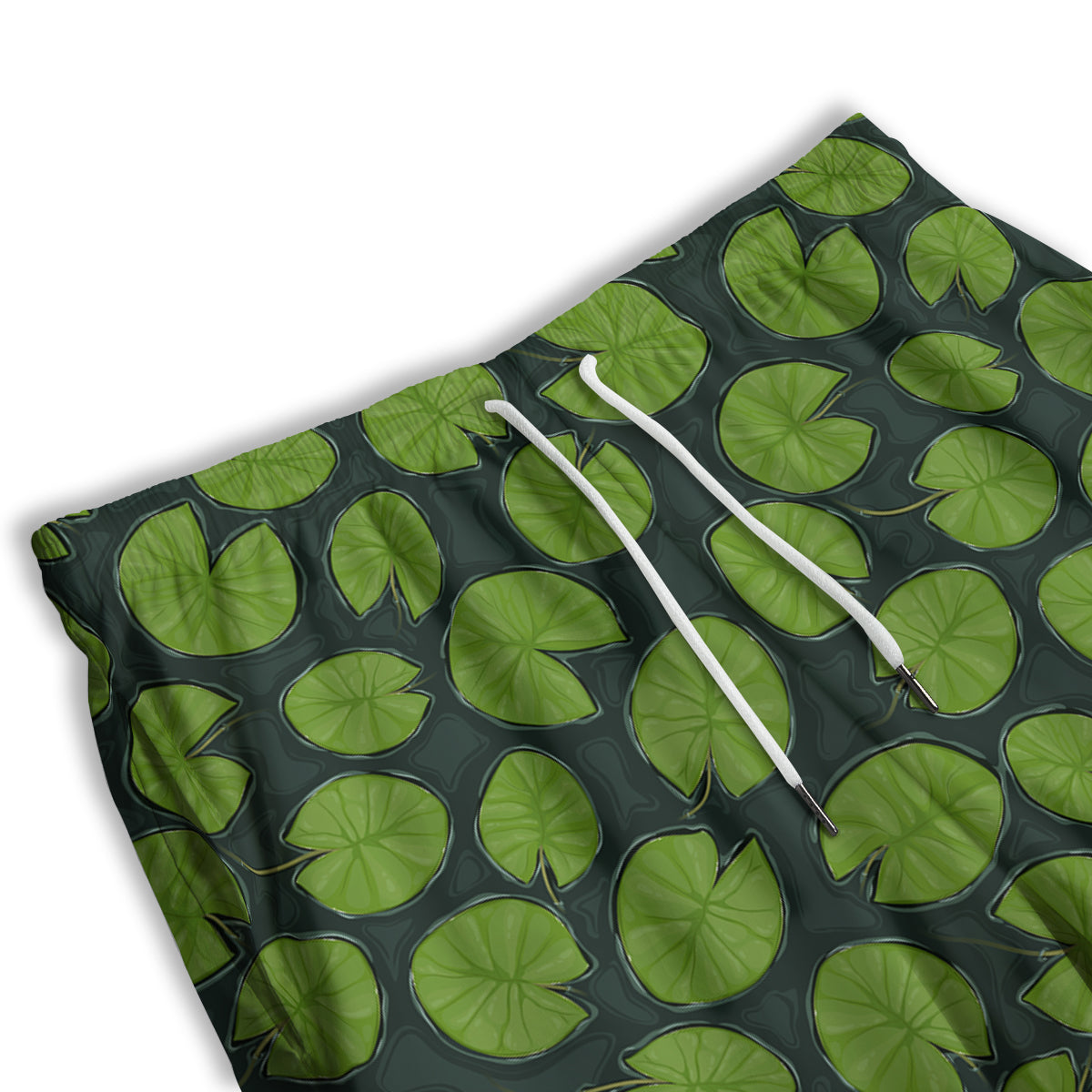 Lily Pads Water Print Pattern Men's Athletic Shorts