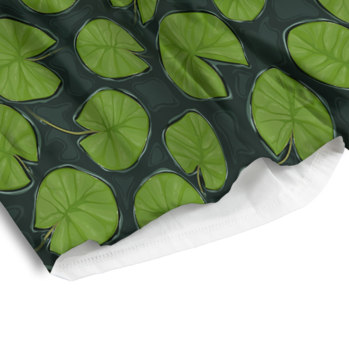 Lily Pads Water Print Pattern Men's Athletic Shorts
