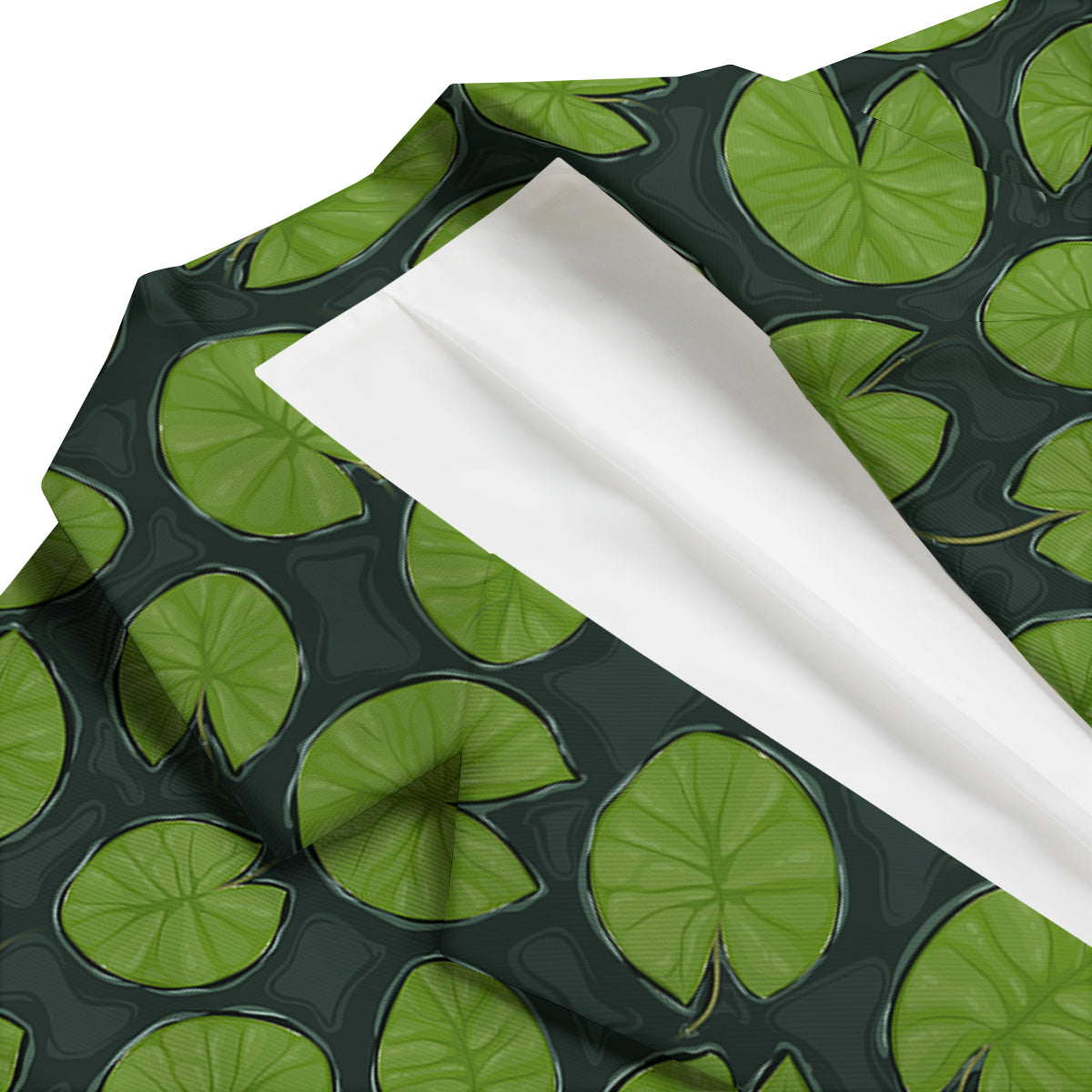 Lily Pads Water Print Pattern Men's Blazer-grizzshop
