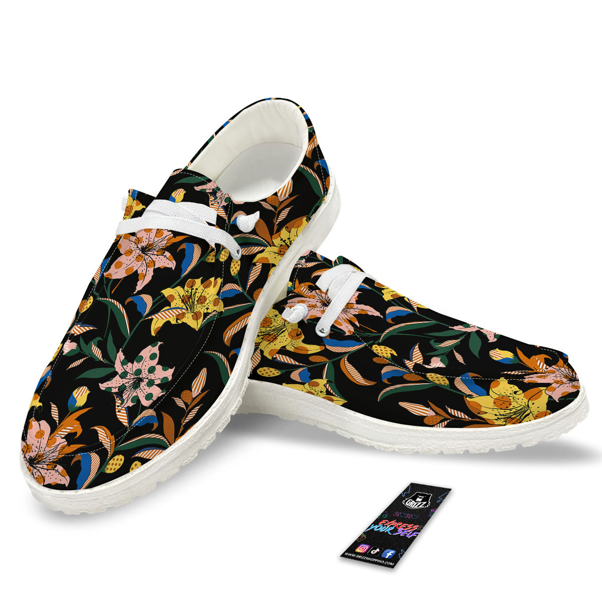 Lily Polka Dot Print Pattern Black Loafers-grizzshop