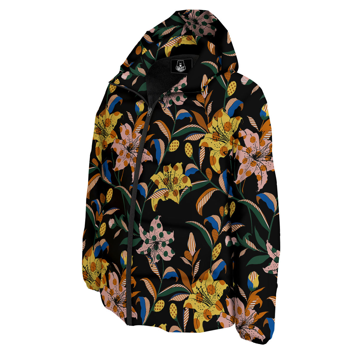 Lily Polka Dot Print Pattern Down Jacket-grizzshop