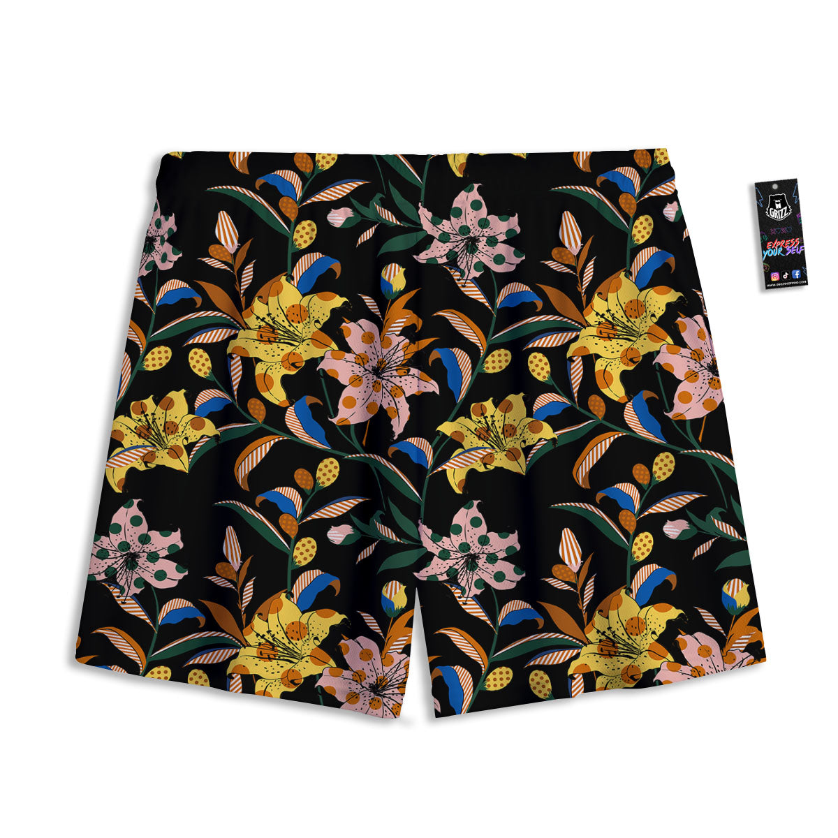 Lily Polka Dot Print Pattern Mesh Shorts