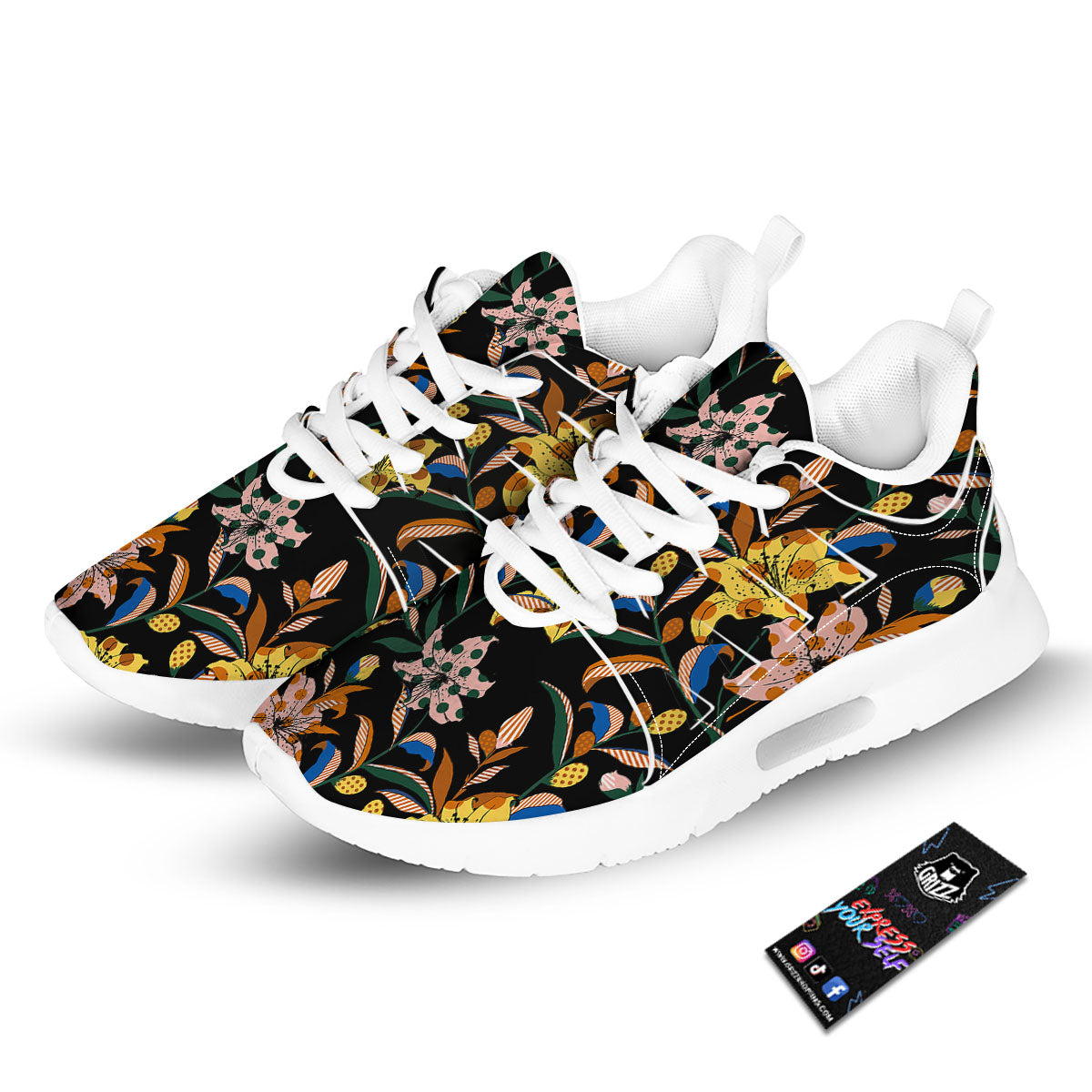 Lily Polka Dot Print Pattern Tennis Shoes-grizzshop