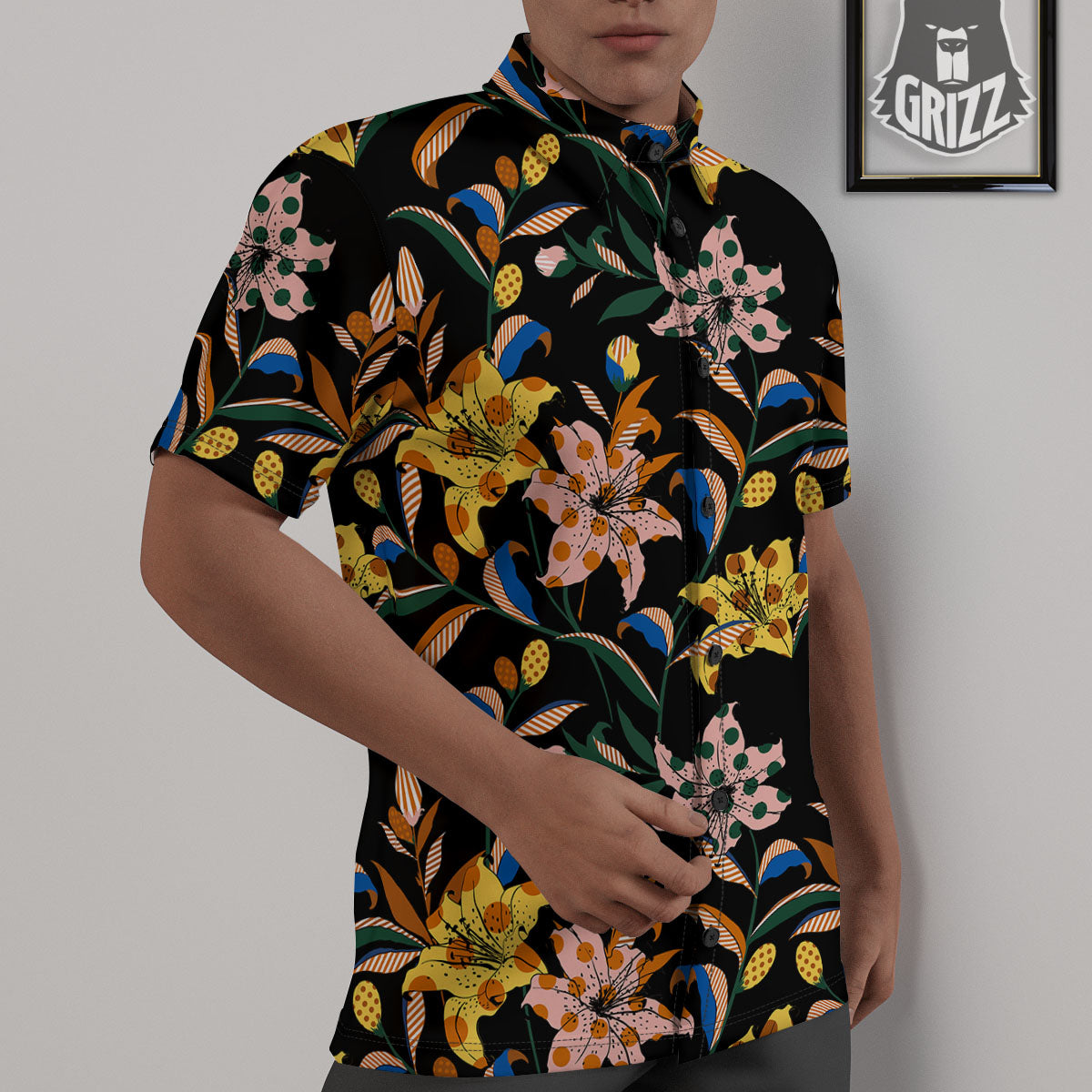 Lily Polka Dot Print Pattern Untucked Shirts-grizzshop