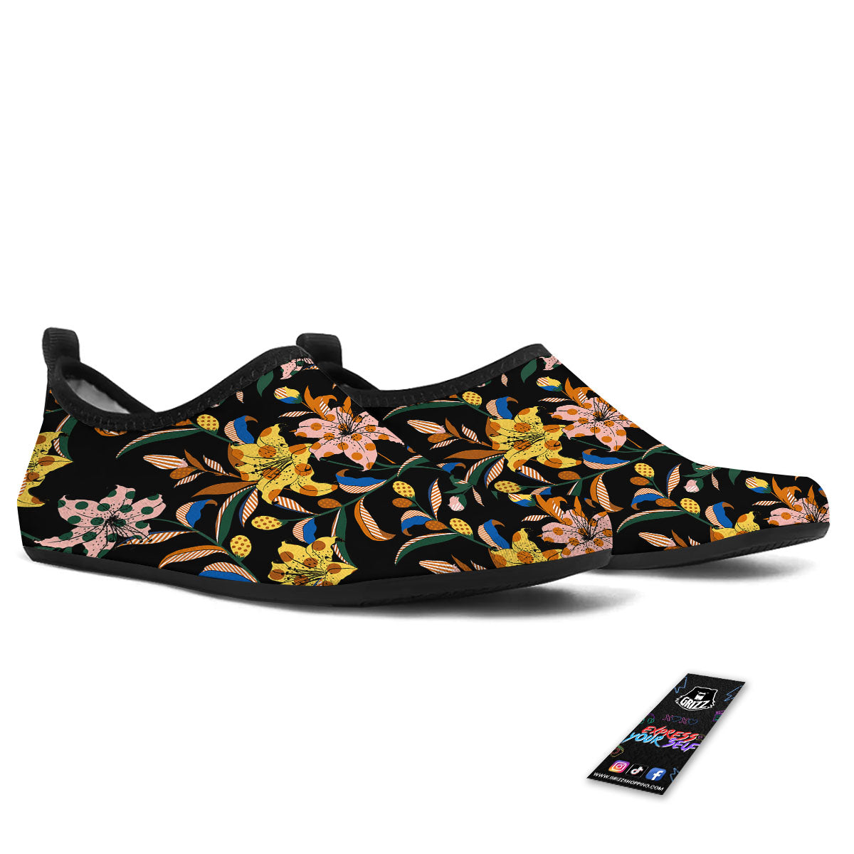 Lily Polka Dot Print Pattern Water Shoes-grizzshop