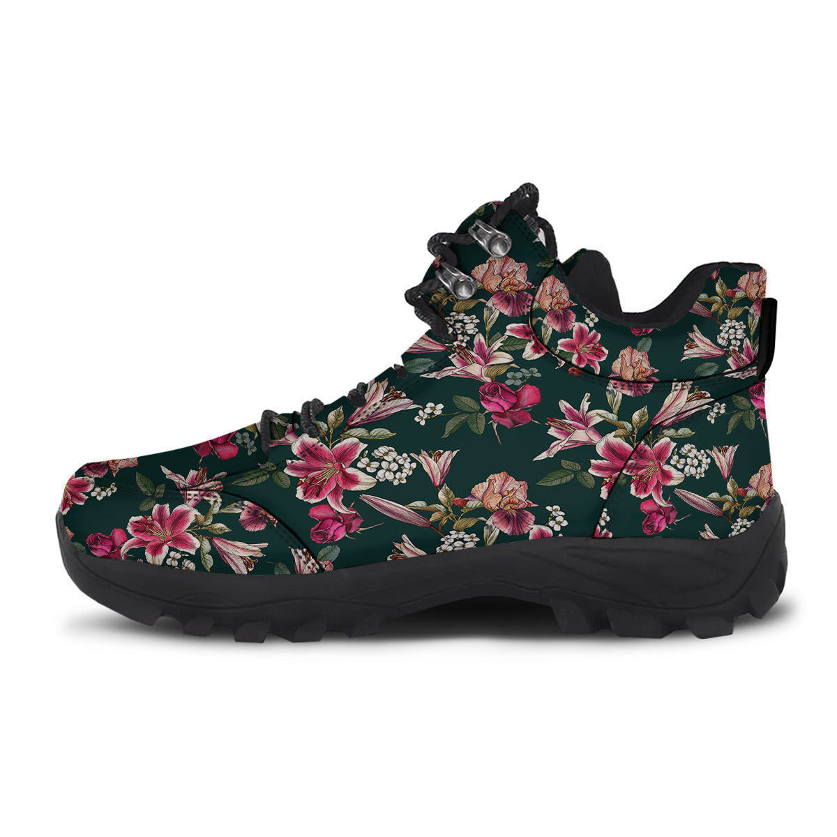 Lily Tropical Watercolor Print Pattern Hiking Shoes-grizzshop