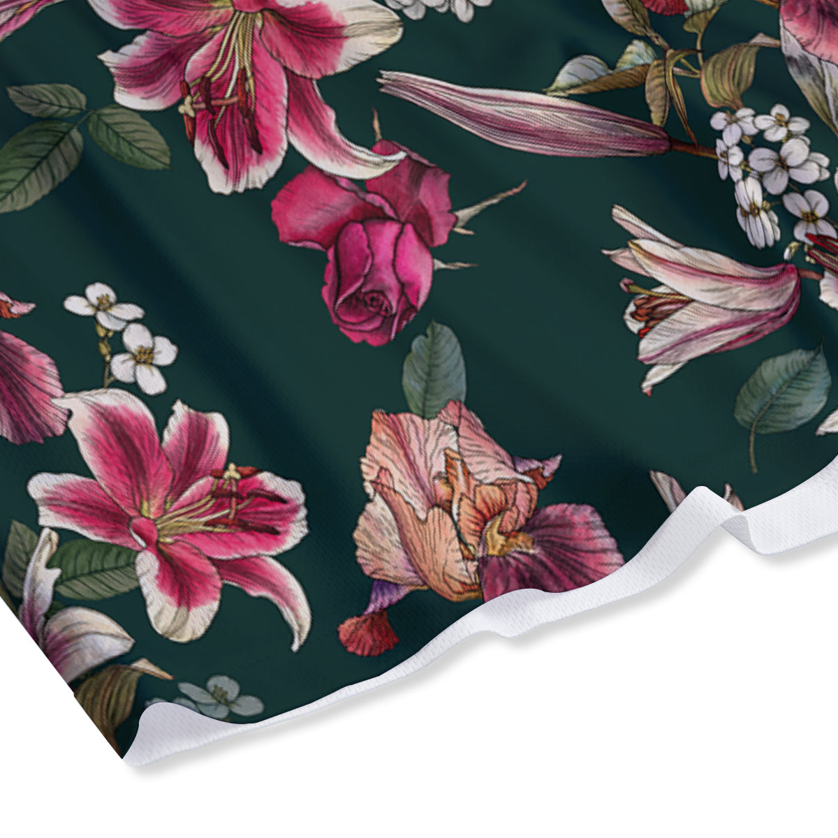 Lily Tropical Watercolor Print Pattern Mesh Shorts-grizzshop