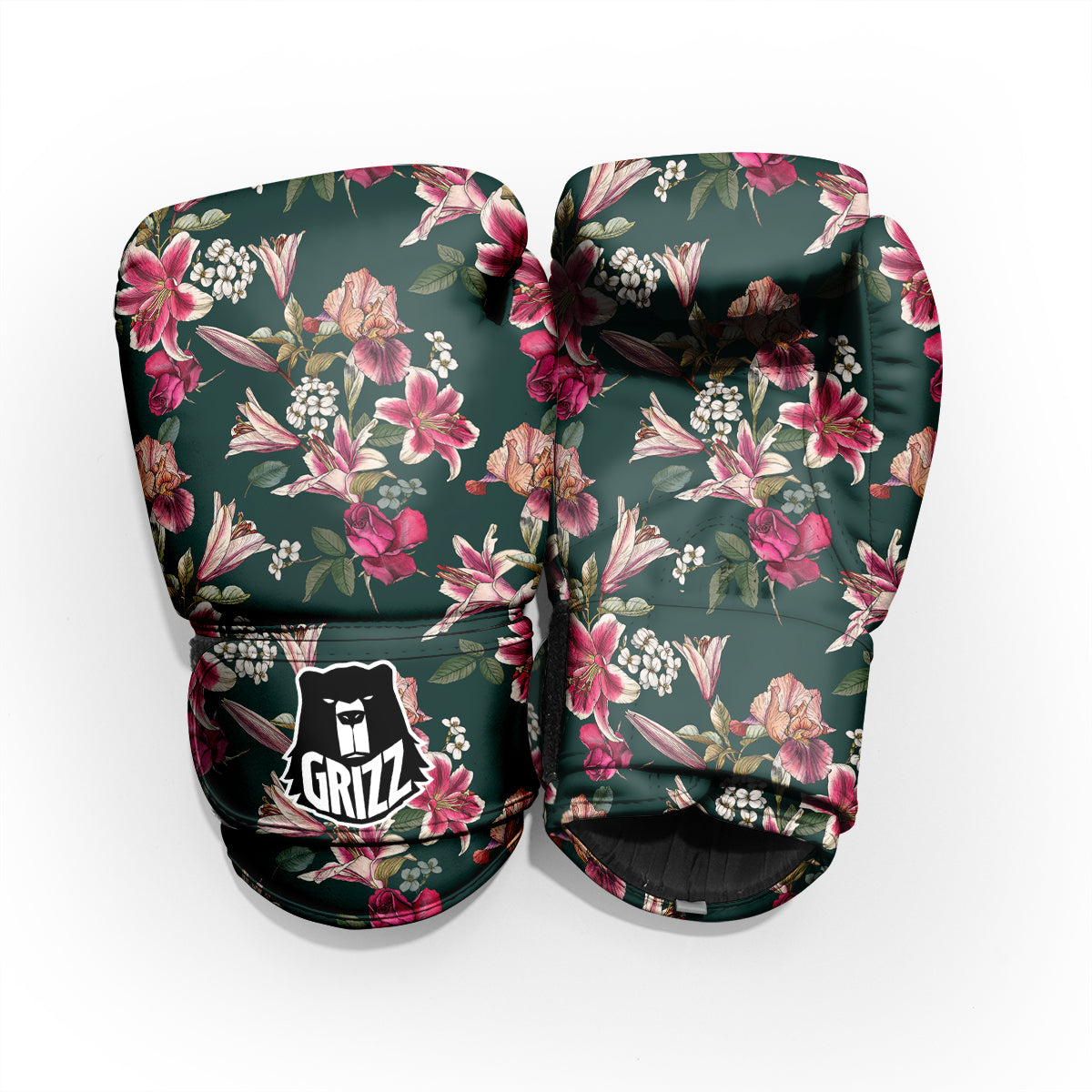 Lily Tropical Watercolor Print Pattern Sparring Gloves-grizzshop