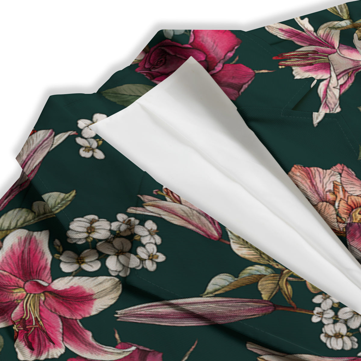 Lily Tropical Watercolor Print Pattern Women's Blazer-grizzshop