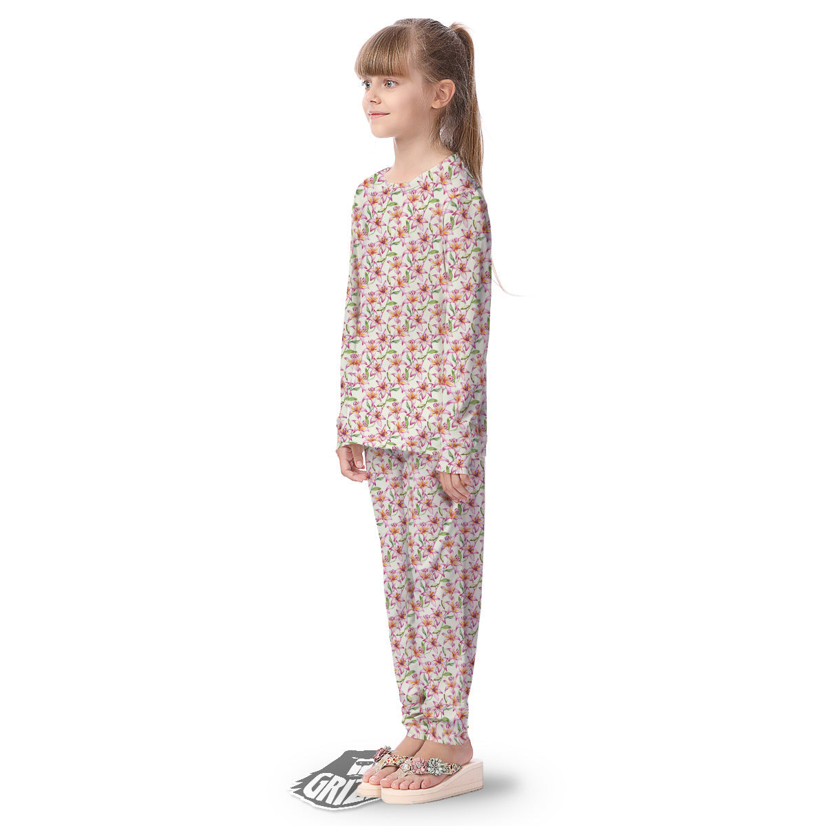 Lily Water Cute Print Pattern Kid's Pajamas-grizzshop