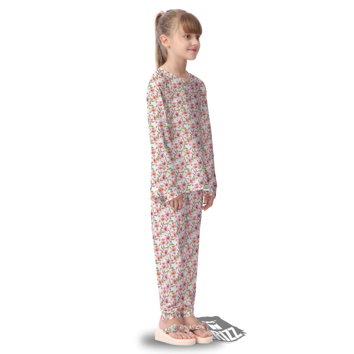 Lily Water Cute Print Pattern Kid's Pajamas-grizzshop
