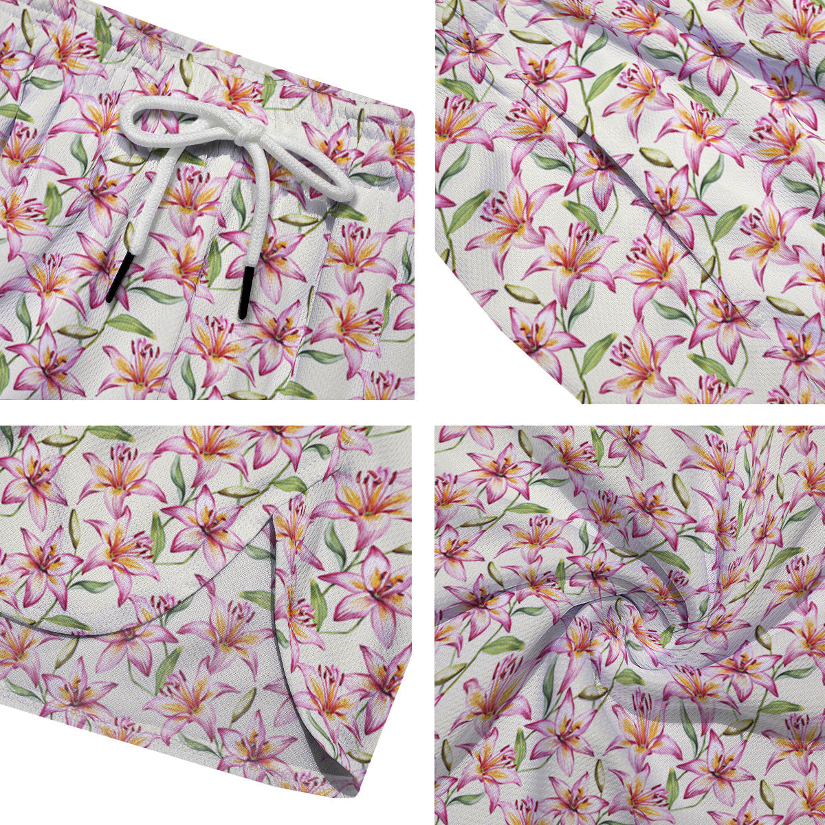 Lily Water Cute Print Pattern Men's Running Shorts-grizzshop