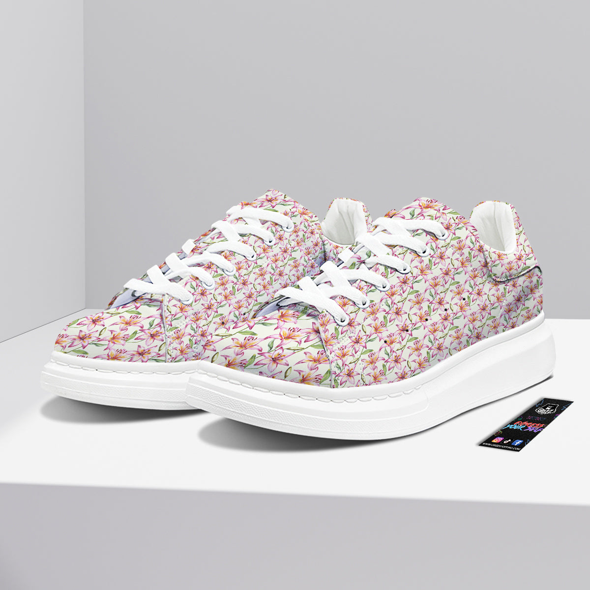 Lily Water Cute Print Pattern Platform Shoes-grizzshop