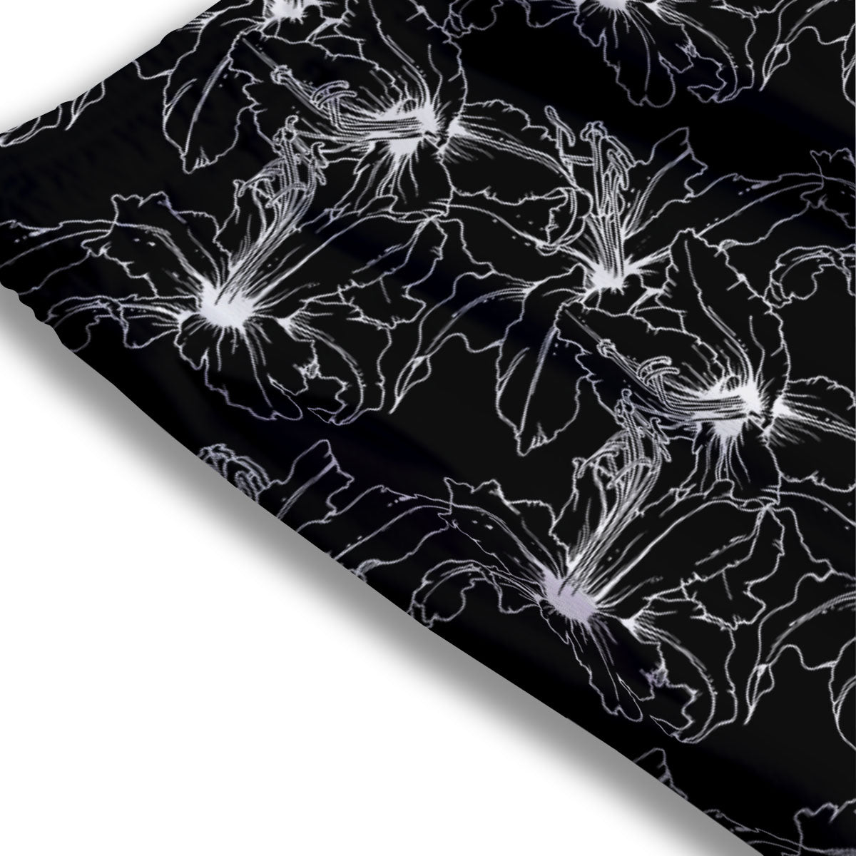 Lily White And Black Print Pattern Mesh Shorts