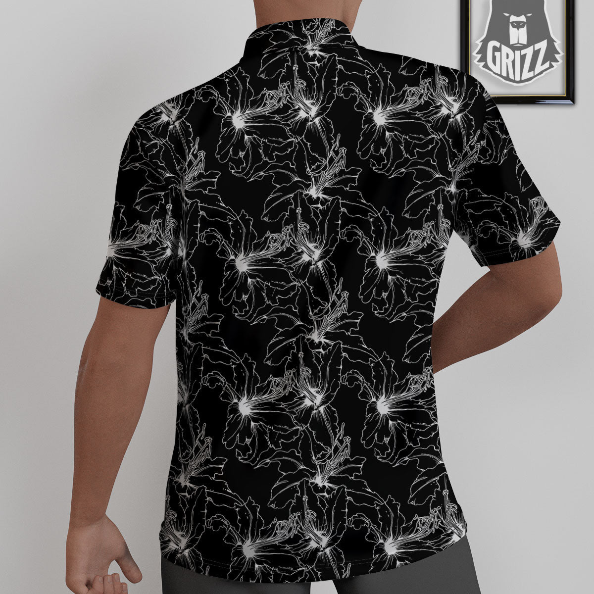 Lily White And Black Print Pattern Untucked Shirts-grizzshop