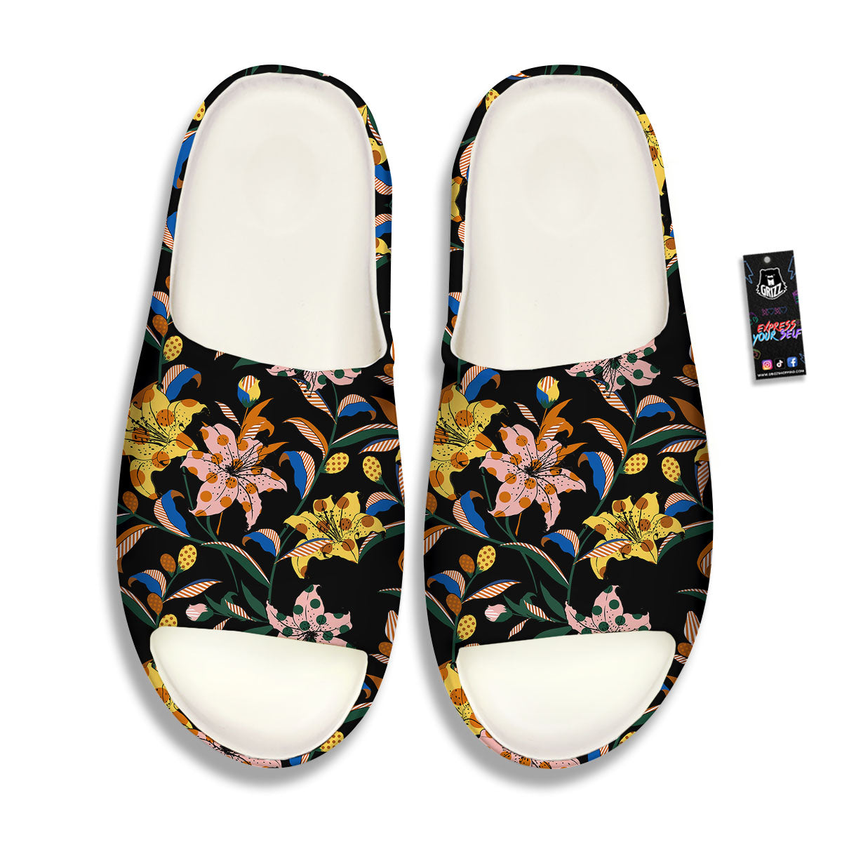 Lily Polka Dot Print Pattern Sandals-grizzshop