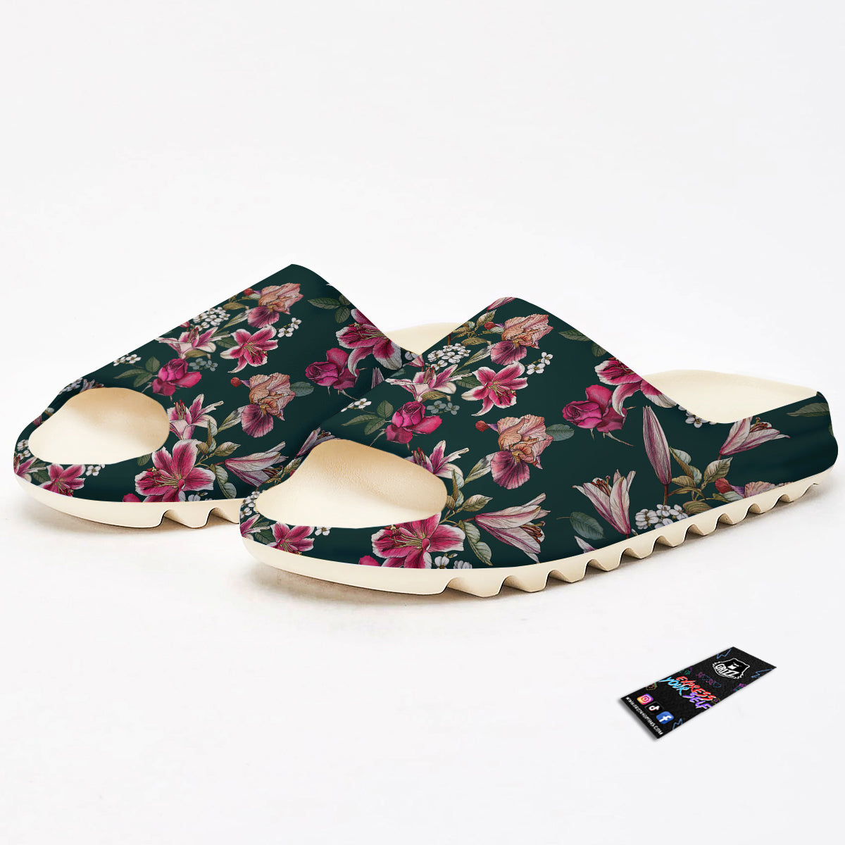 Lily Tropical Watercolor Print Pattern Sandals-grizzshop