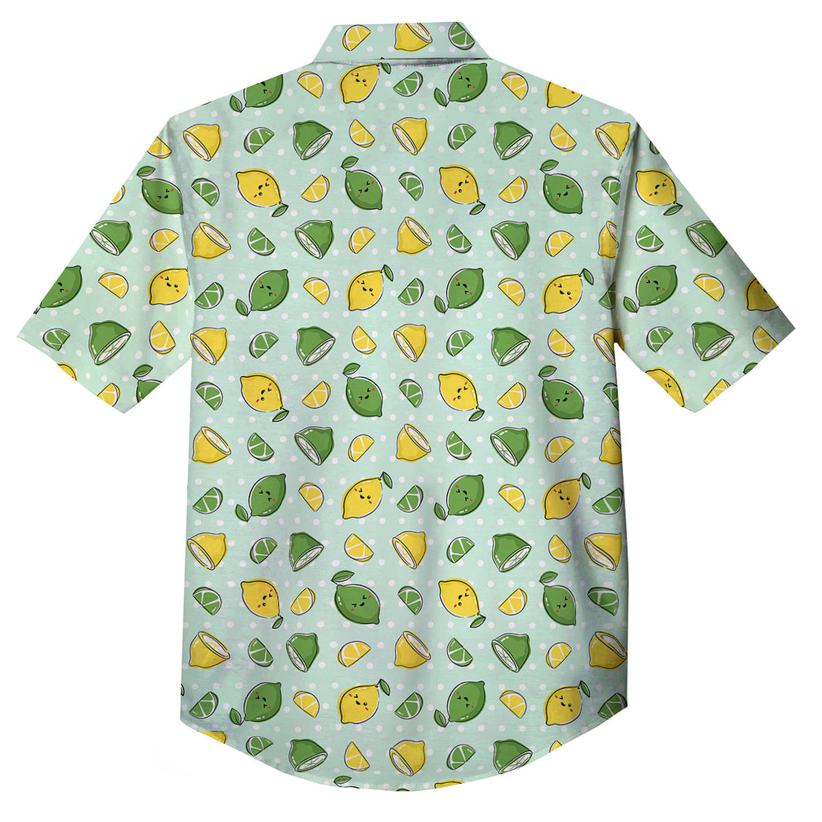 Lime Cute Print Pattern Button Up Shirt-grizzshop
