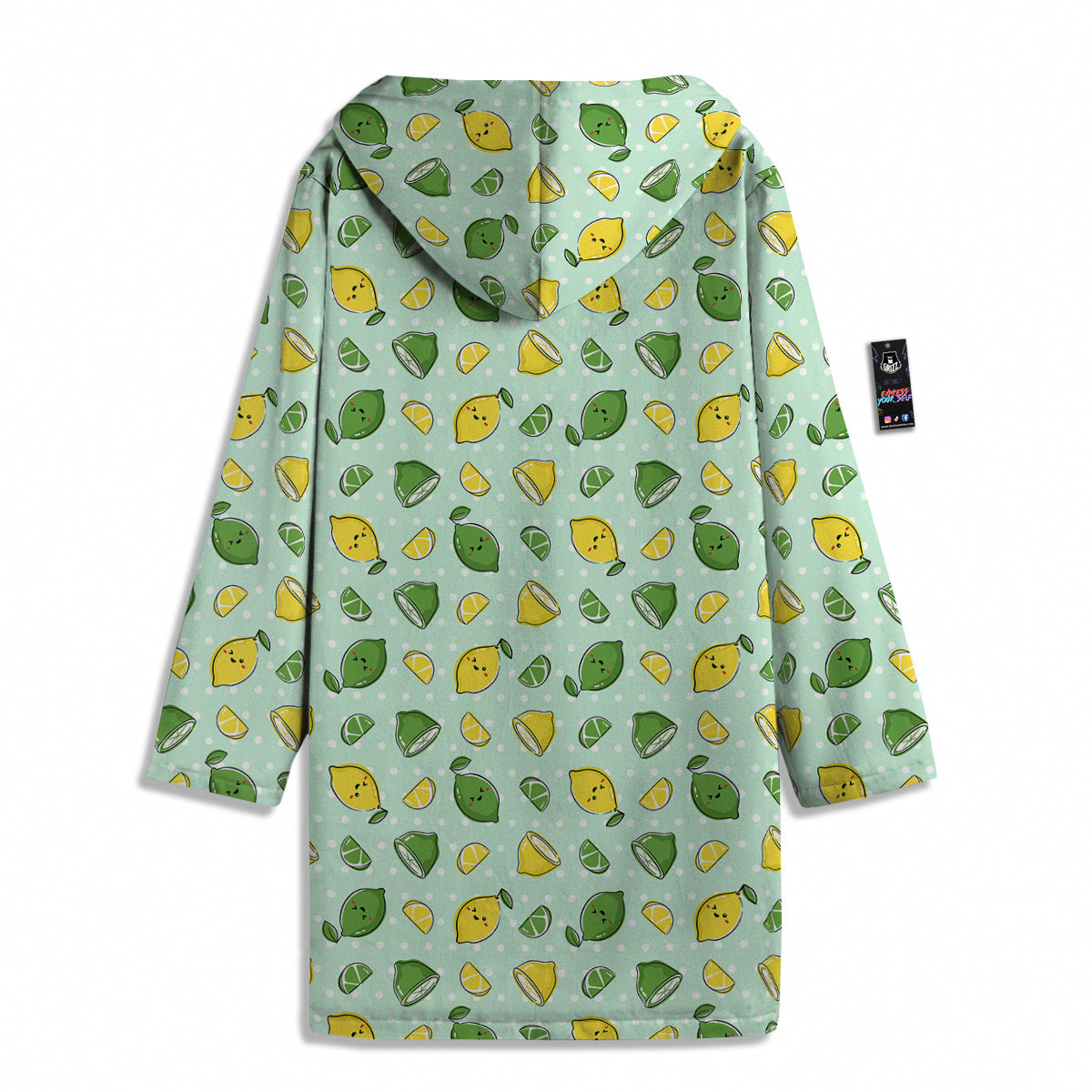Lime Cute Print Pattern Men's Windbreaker Jacket-grizzshop