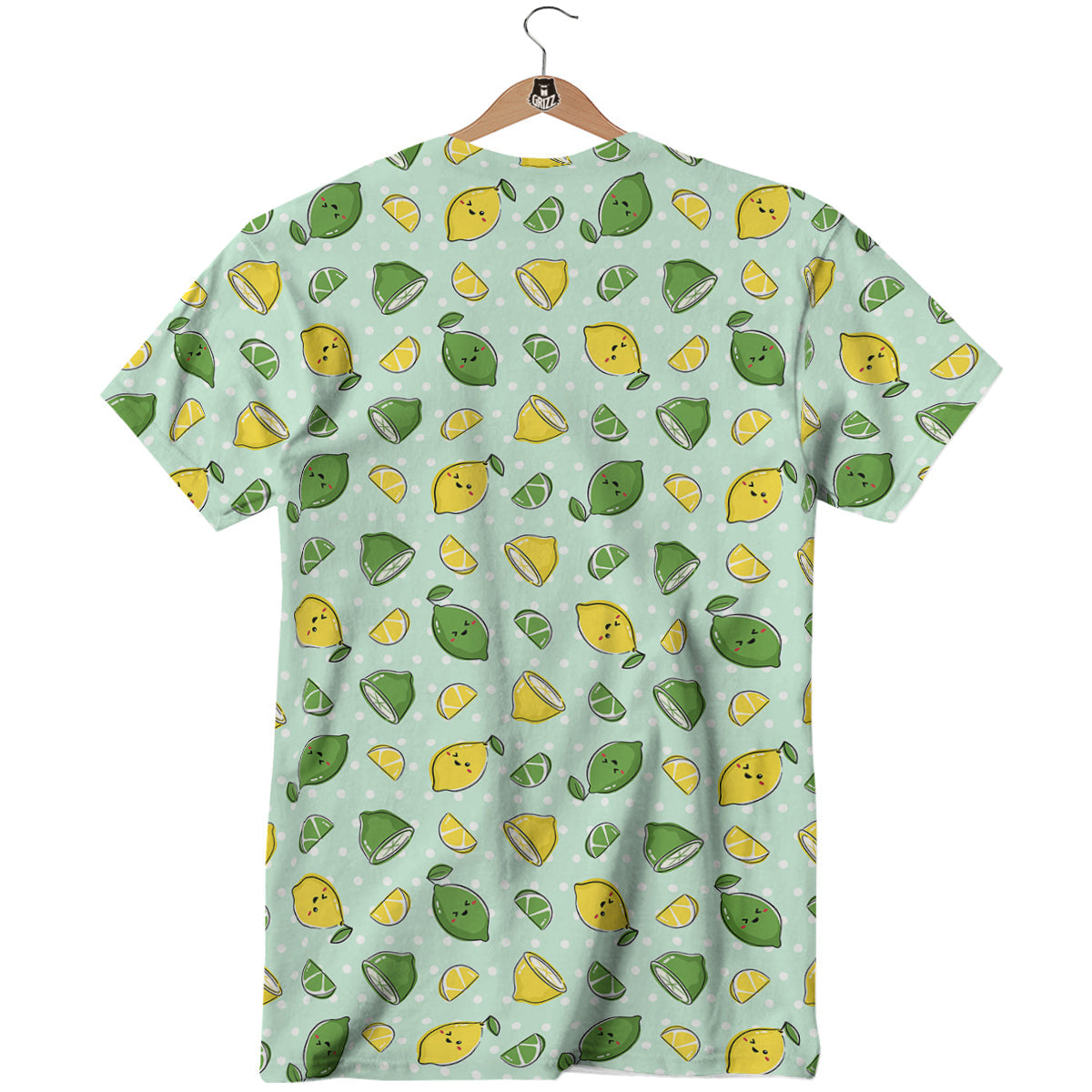 Lime Cute Print Pattern T-Shirt-grizzshop