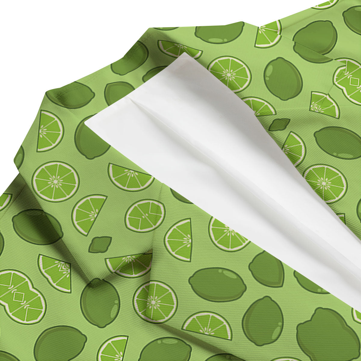Lime Green Print Pattern Men's Blazer-grizzshop